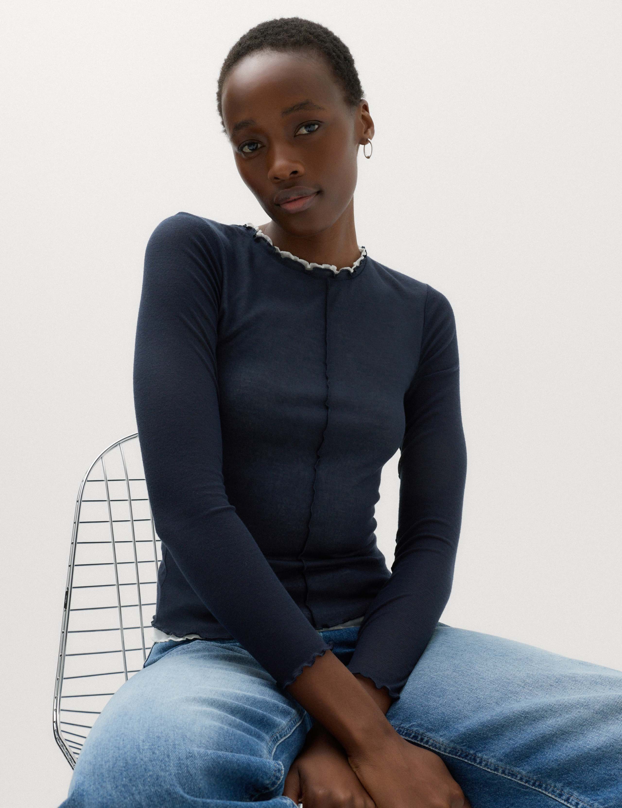 Double Layer Lettuce Hem Top
