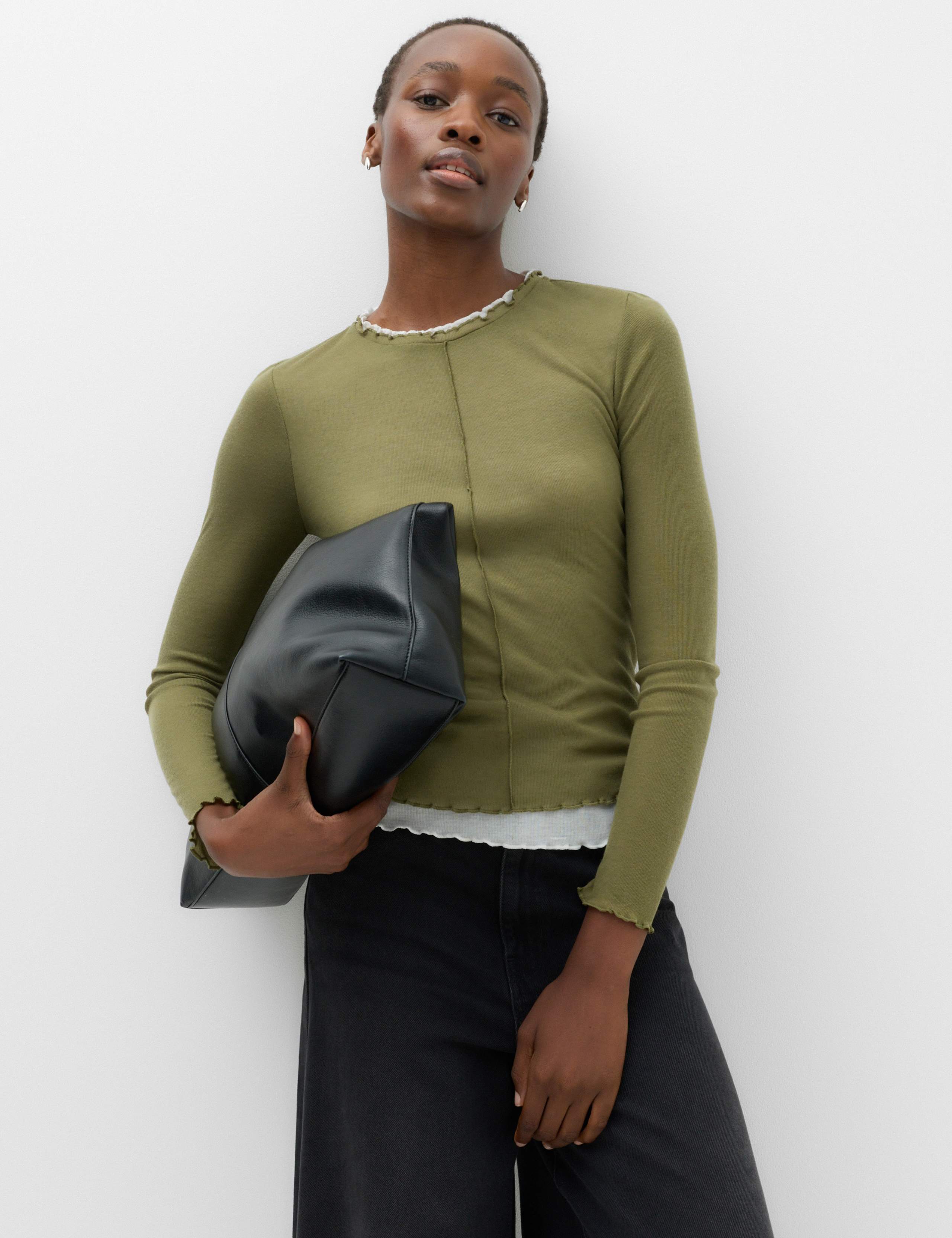 Double Layer Lettuce Hem Top
