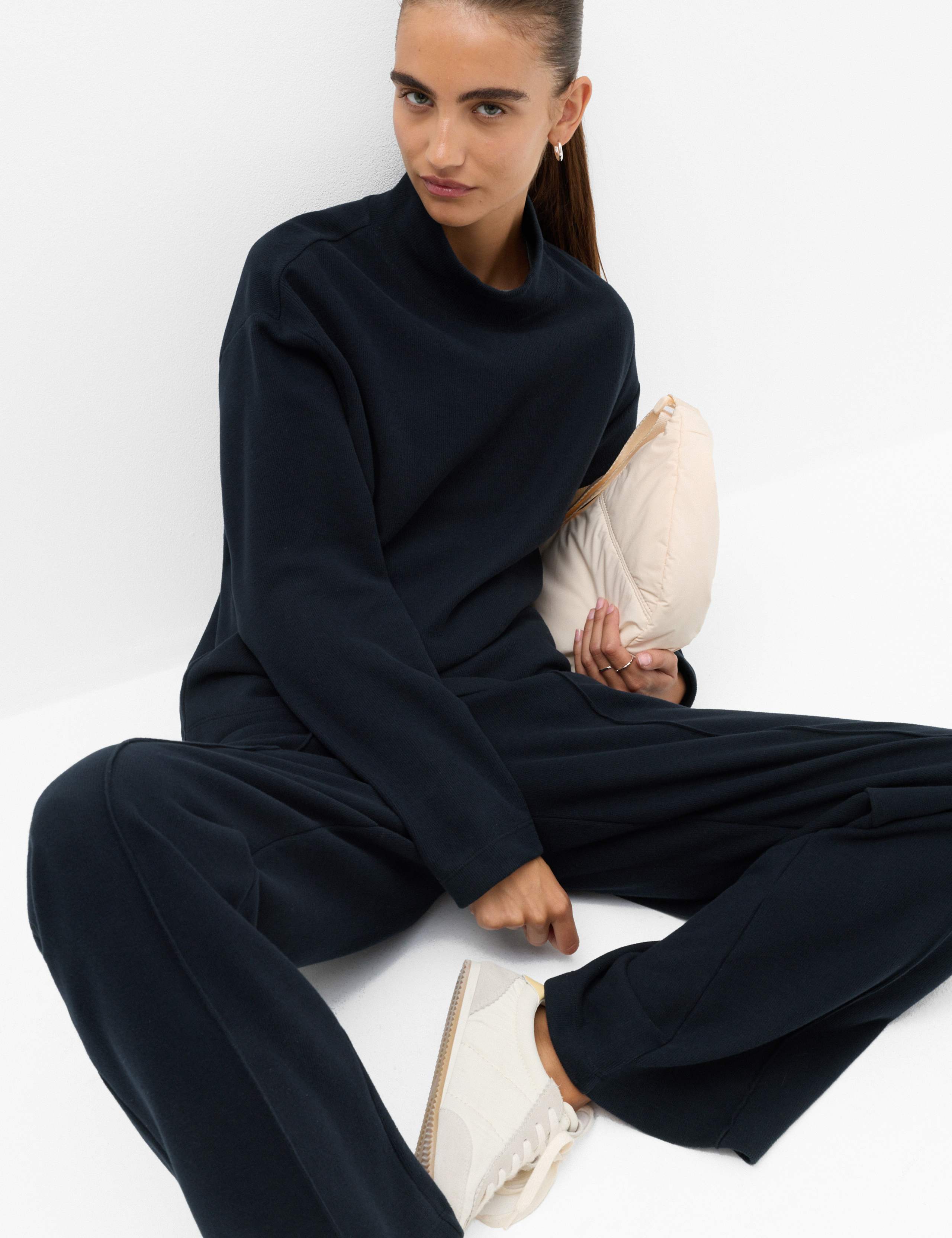Cotton Rich Cosy Funnel Neck Top
