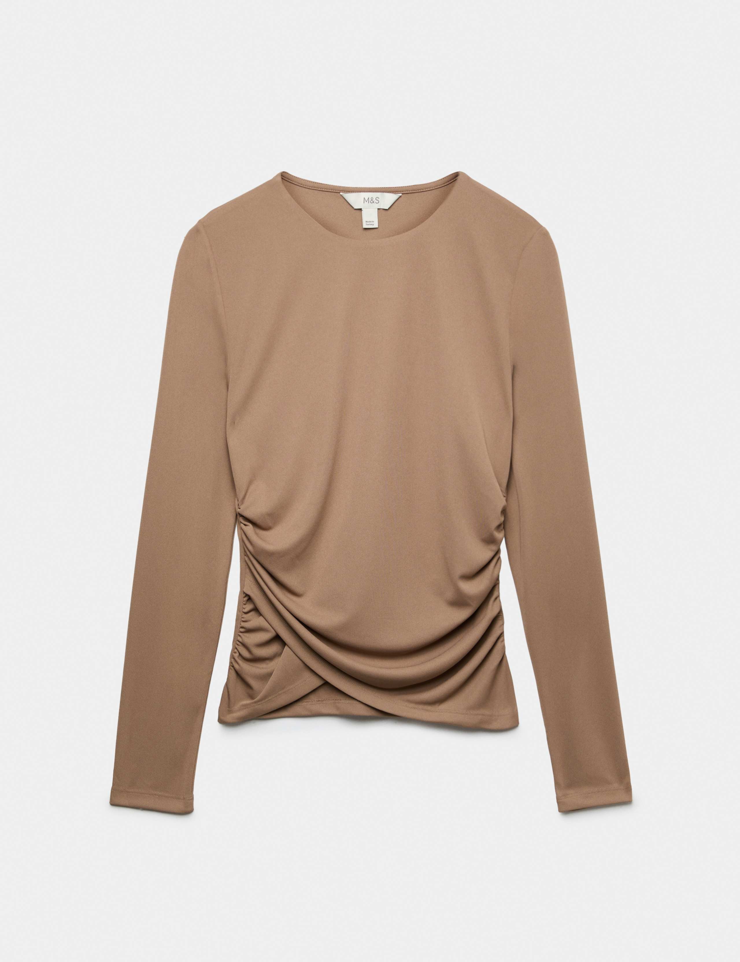 Long Sleeve Wrap Hem Top