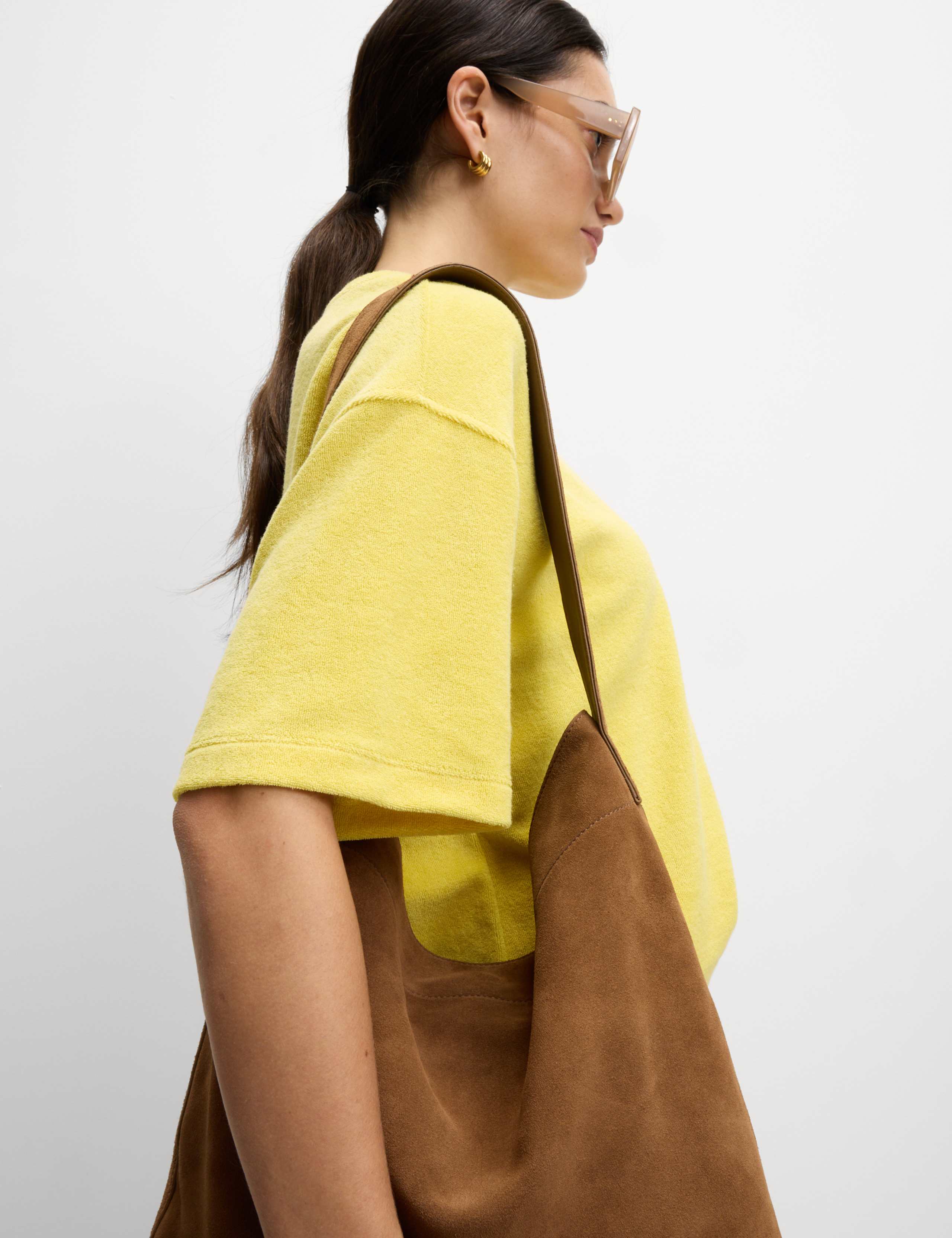 Cotton Rich Towelling Cropped Top