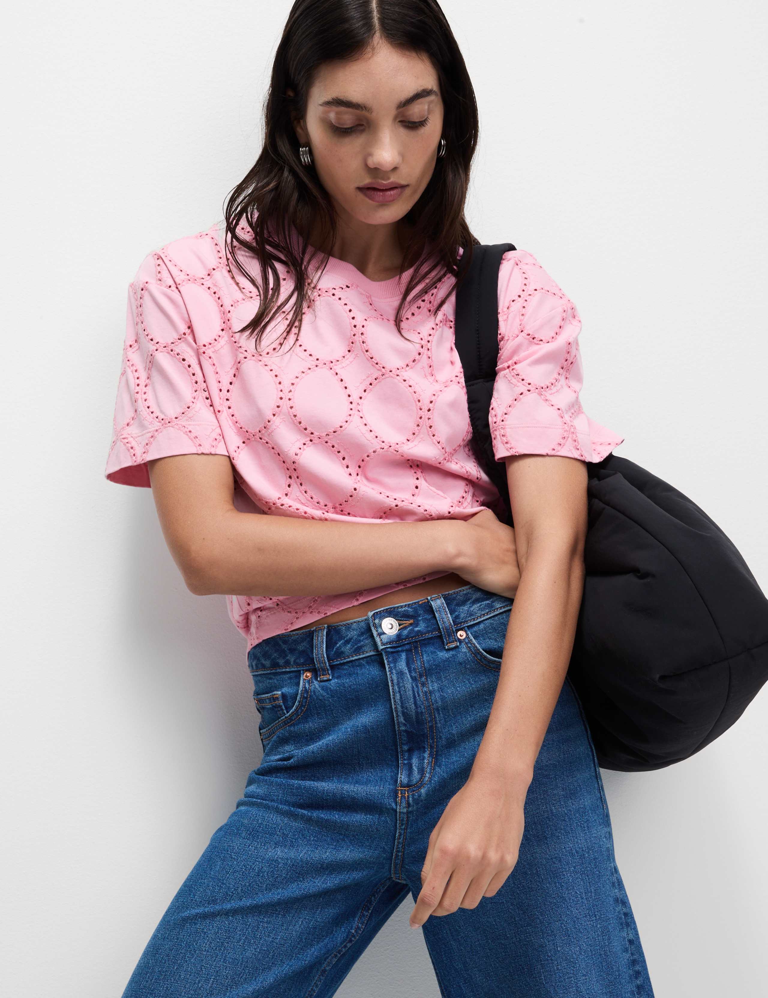 Cotton Rich Broderie T-Shirt