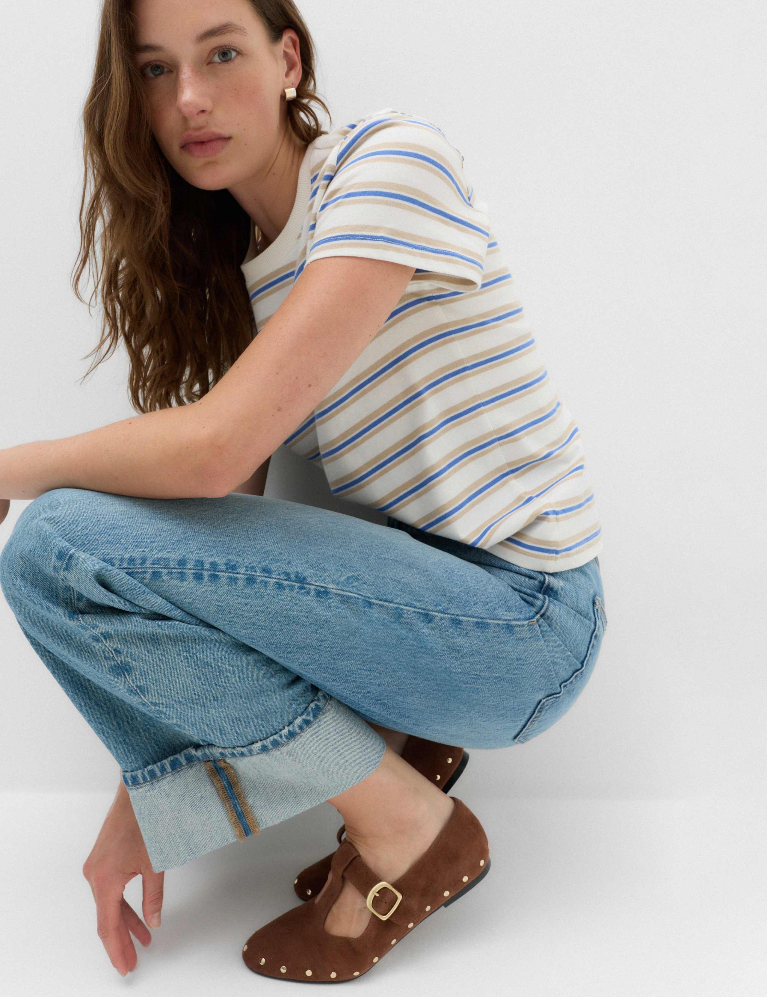 Pure Cotton Striped T-Shirt