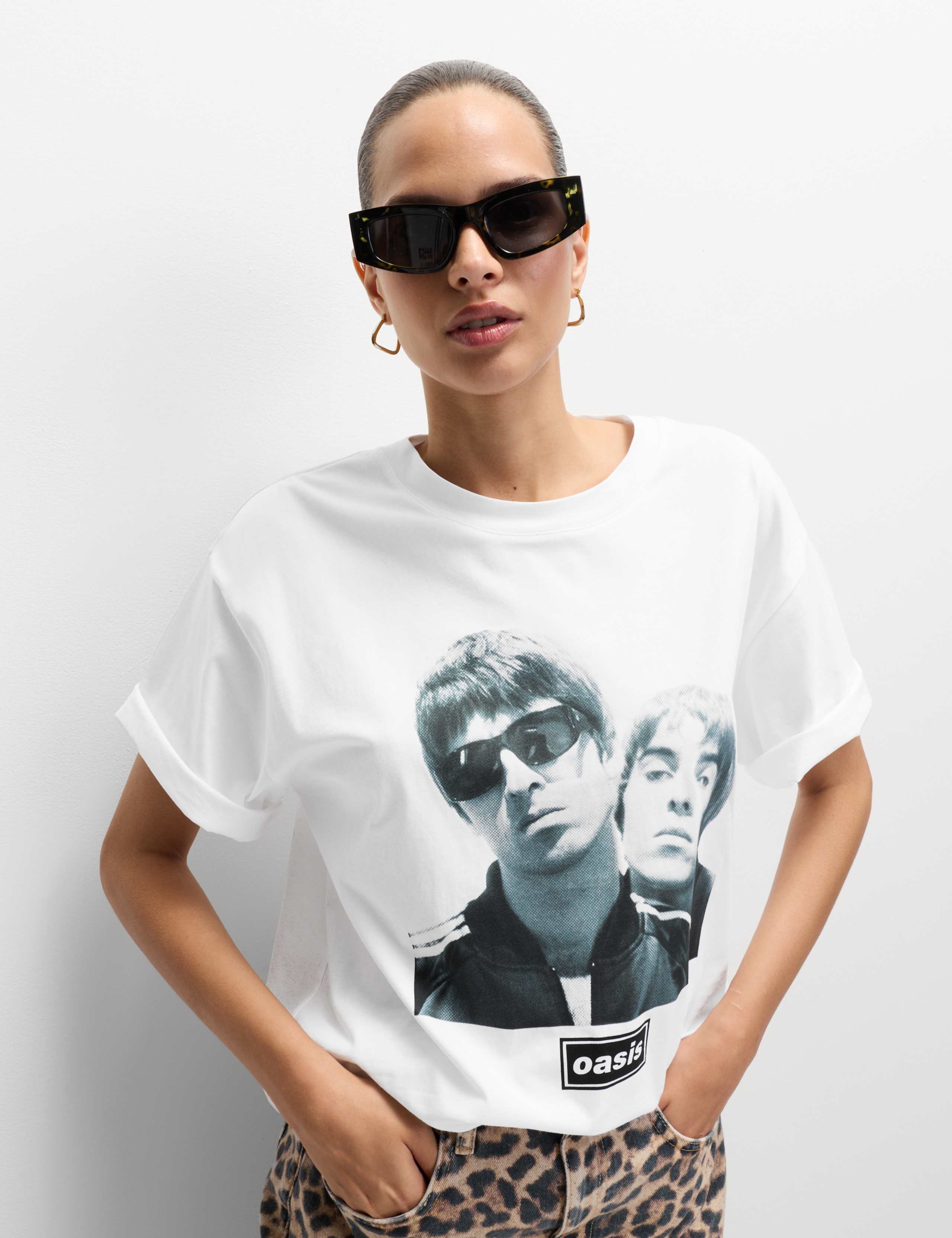Pure Cotton Oasis Graphic Oversized T-Shirt