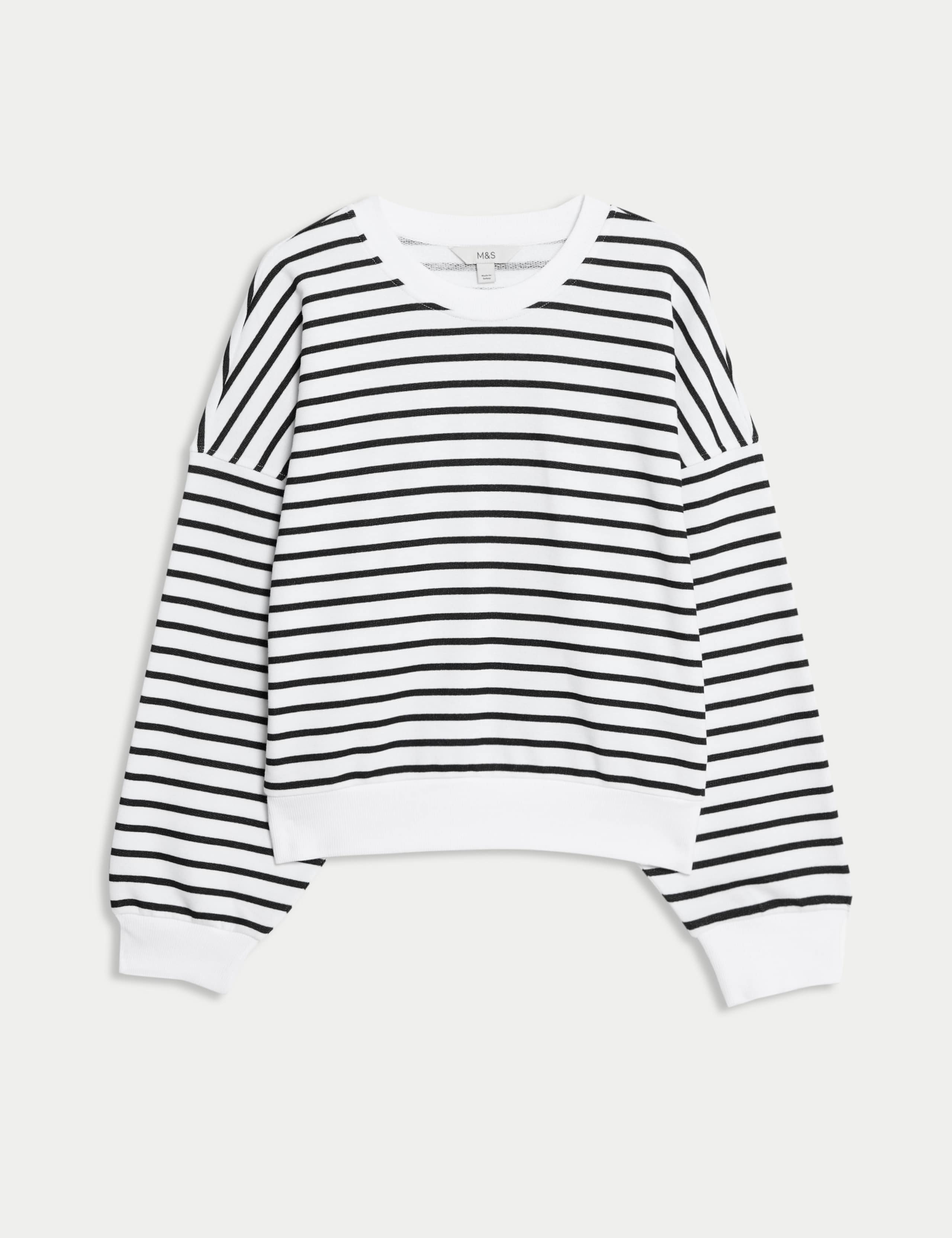 Pure Cotton Striped Sweatshirt