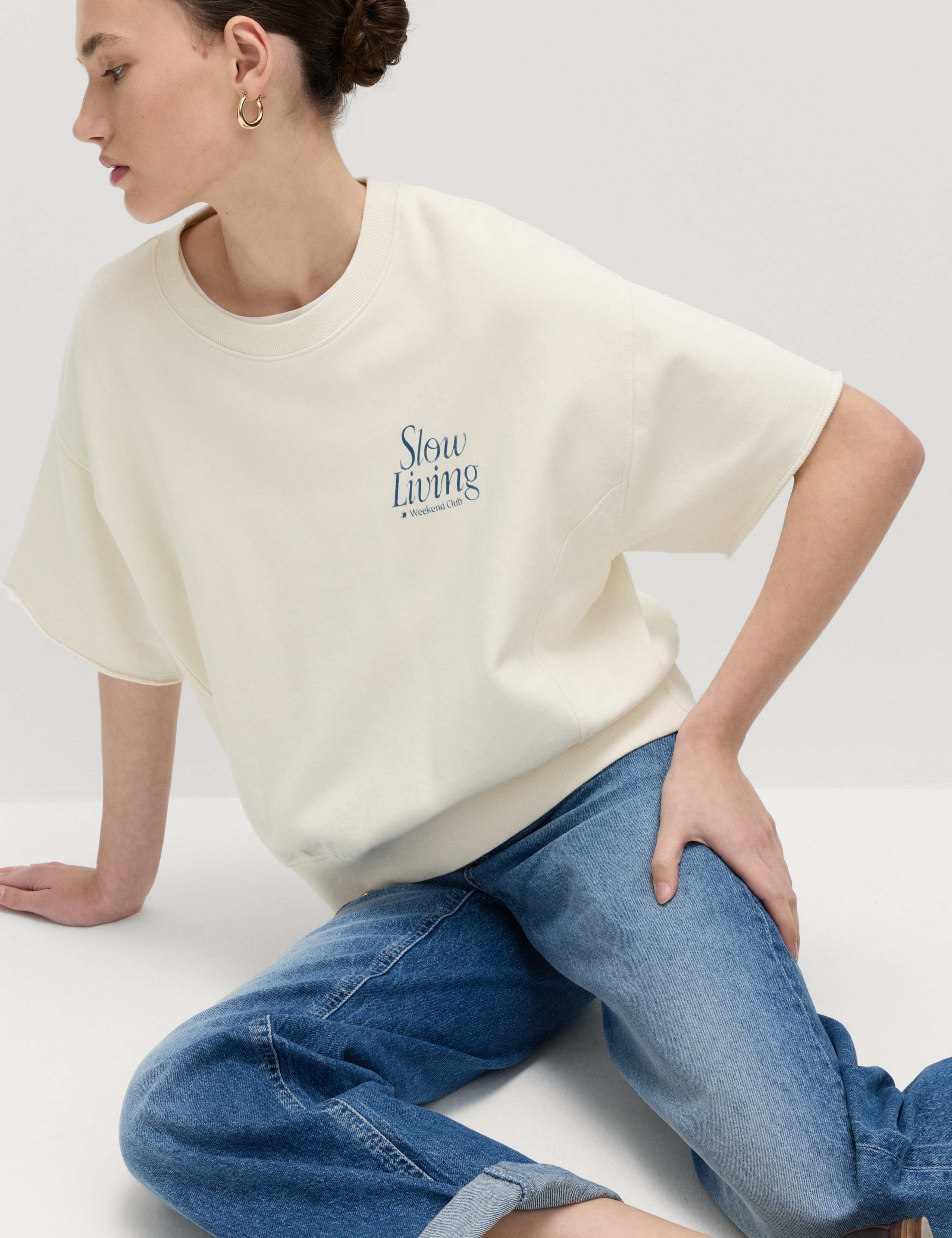 Pure Cotton Garment Dye Sweatshirt