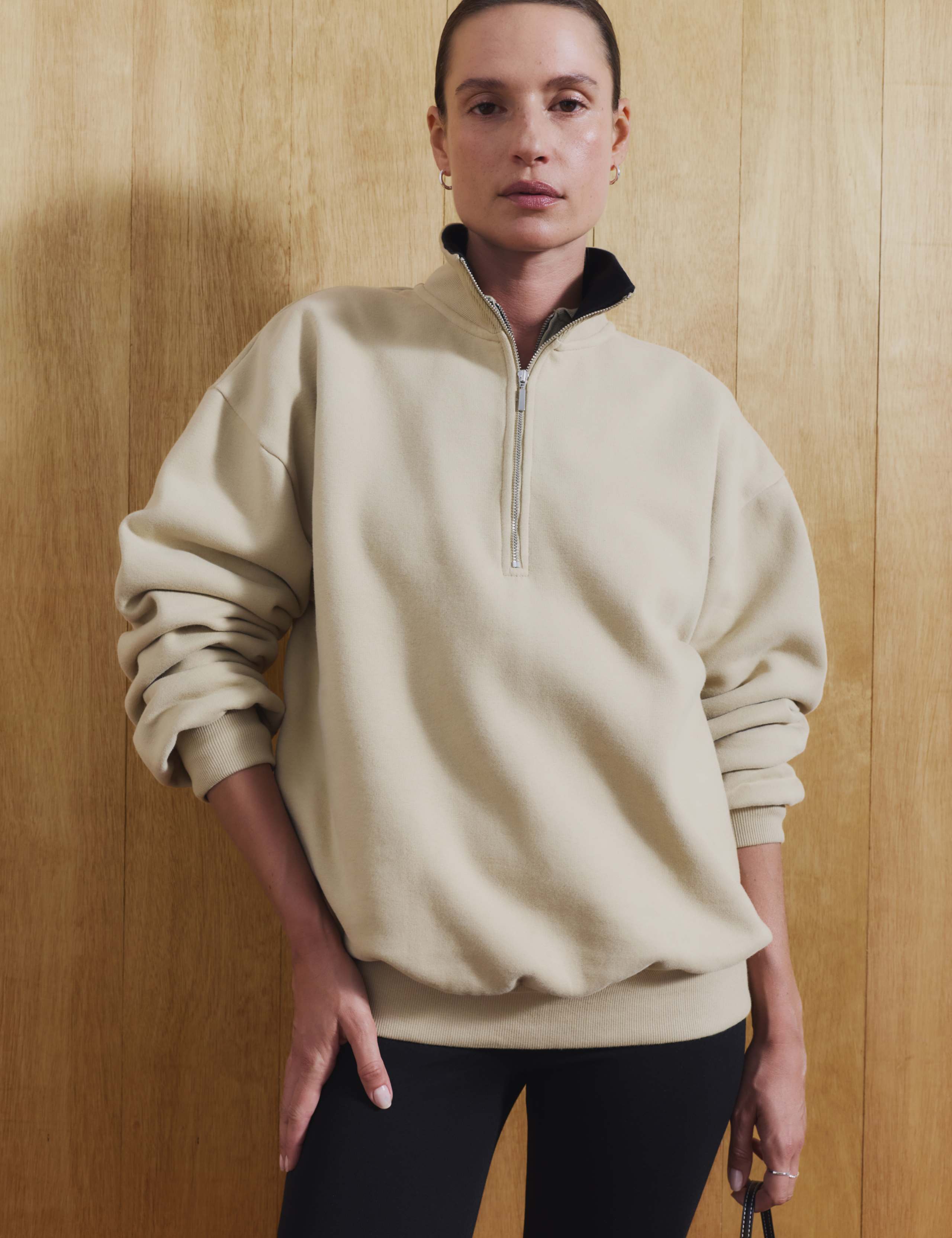 Cotton Rich Graphic Half Zip Sweatshirt