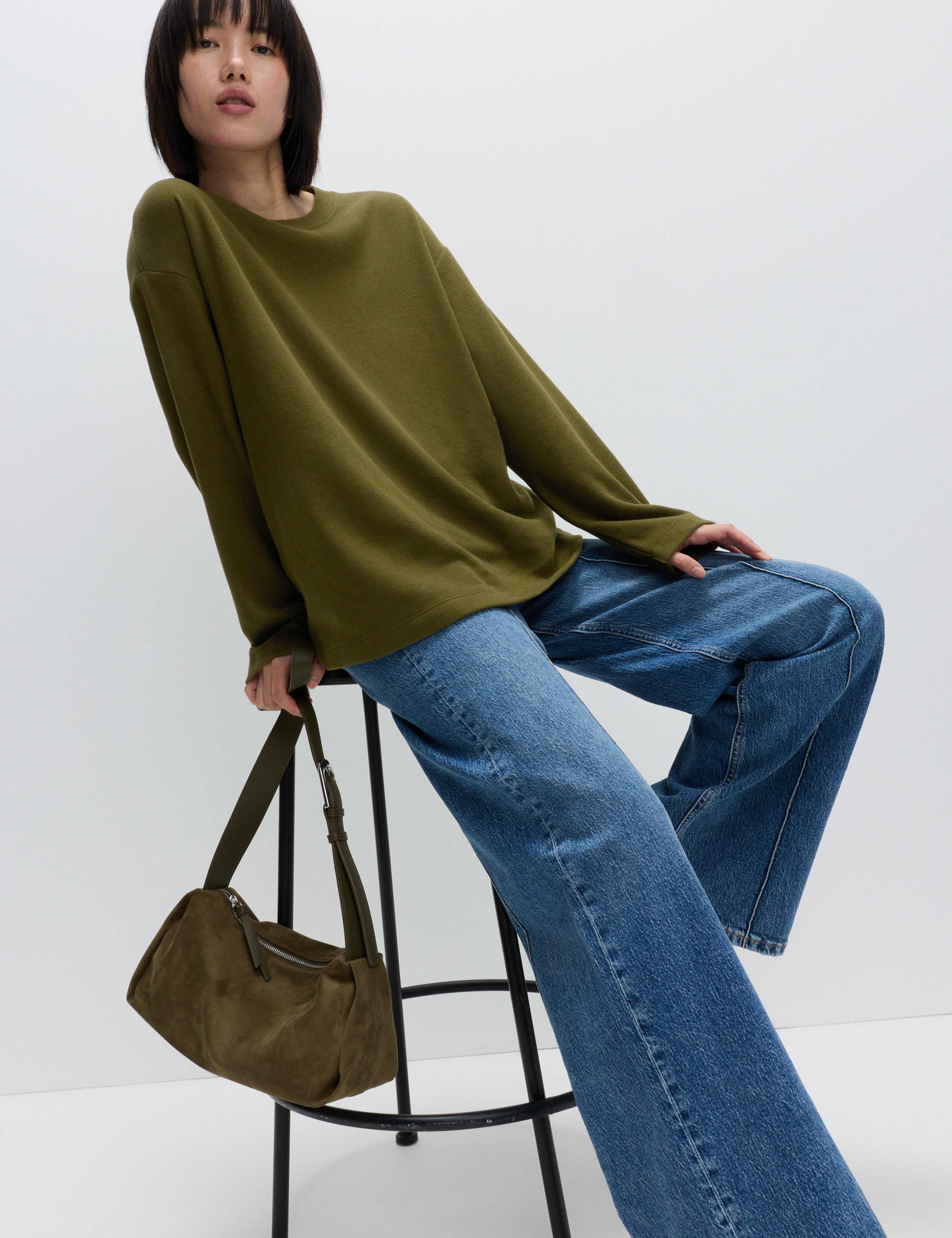 Cotton Rich Long Sleeve Sweatshirt