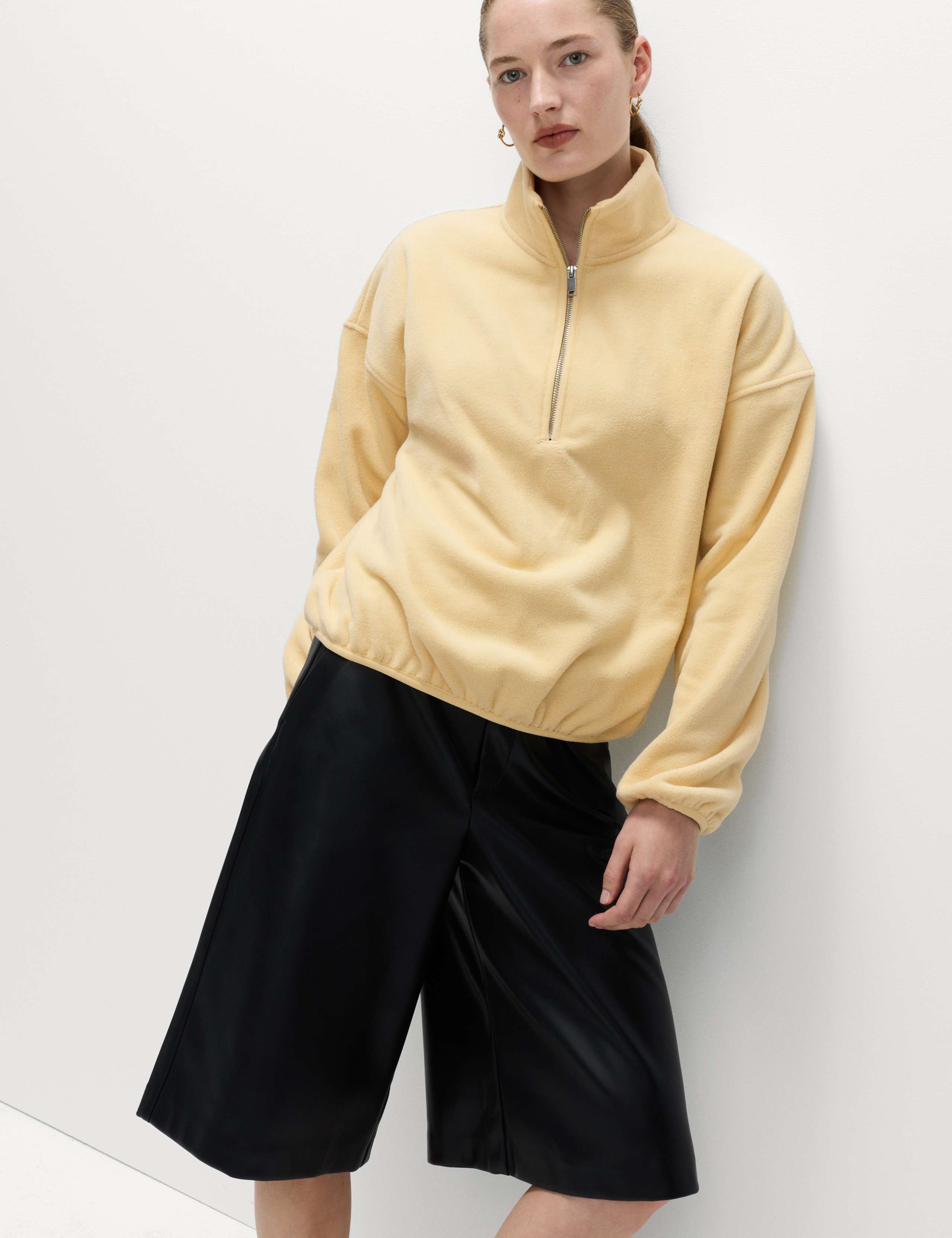 Fleece Half Zip Sweatshirt