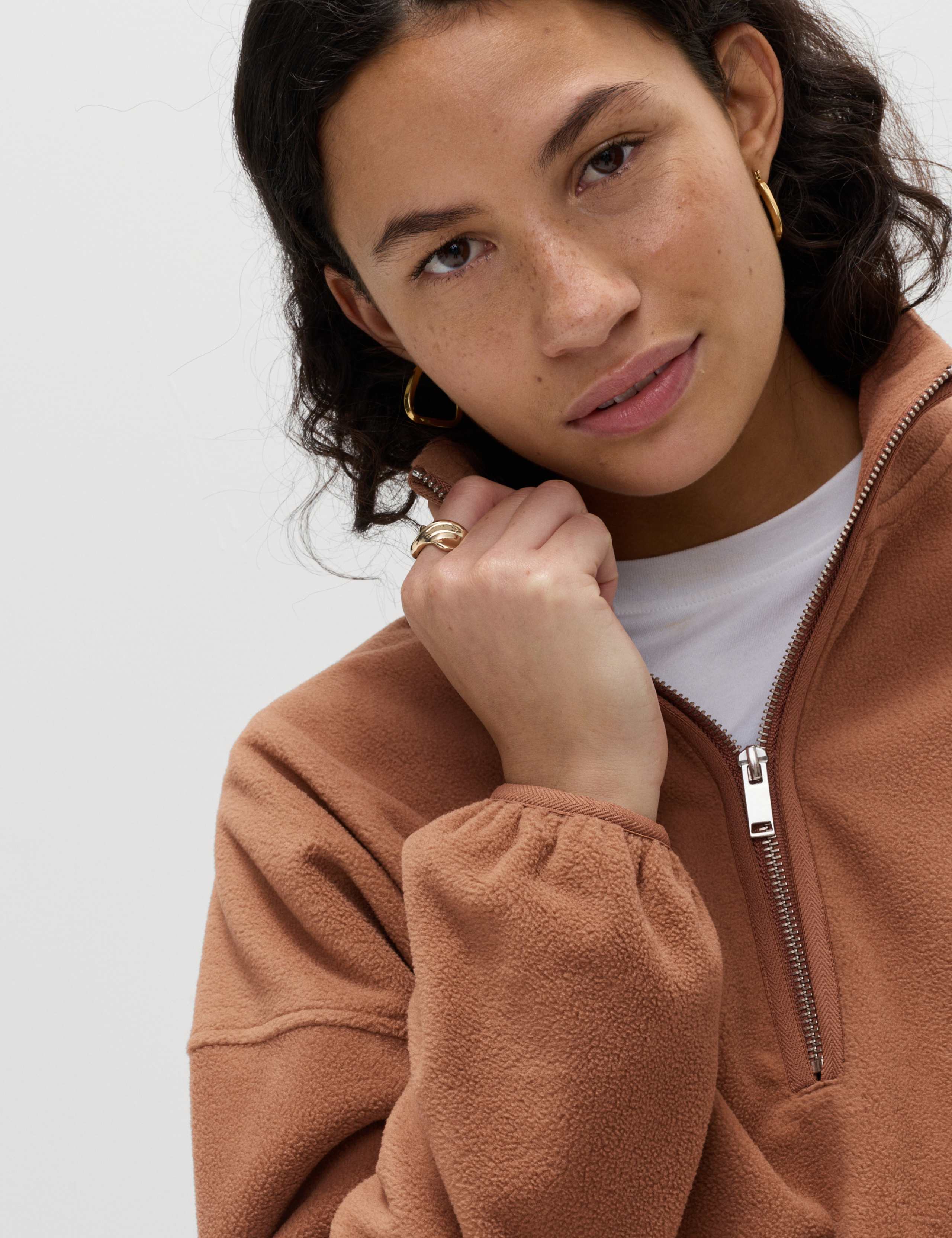 Fleece Half Zip Sweatshirt