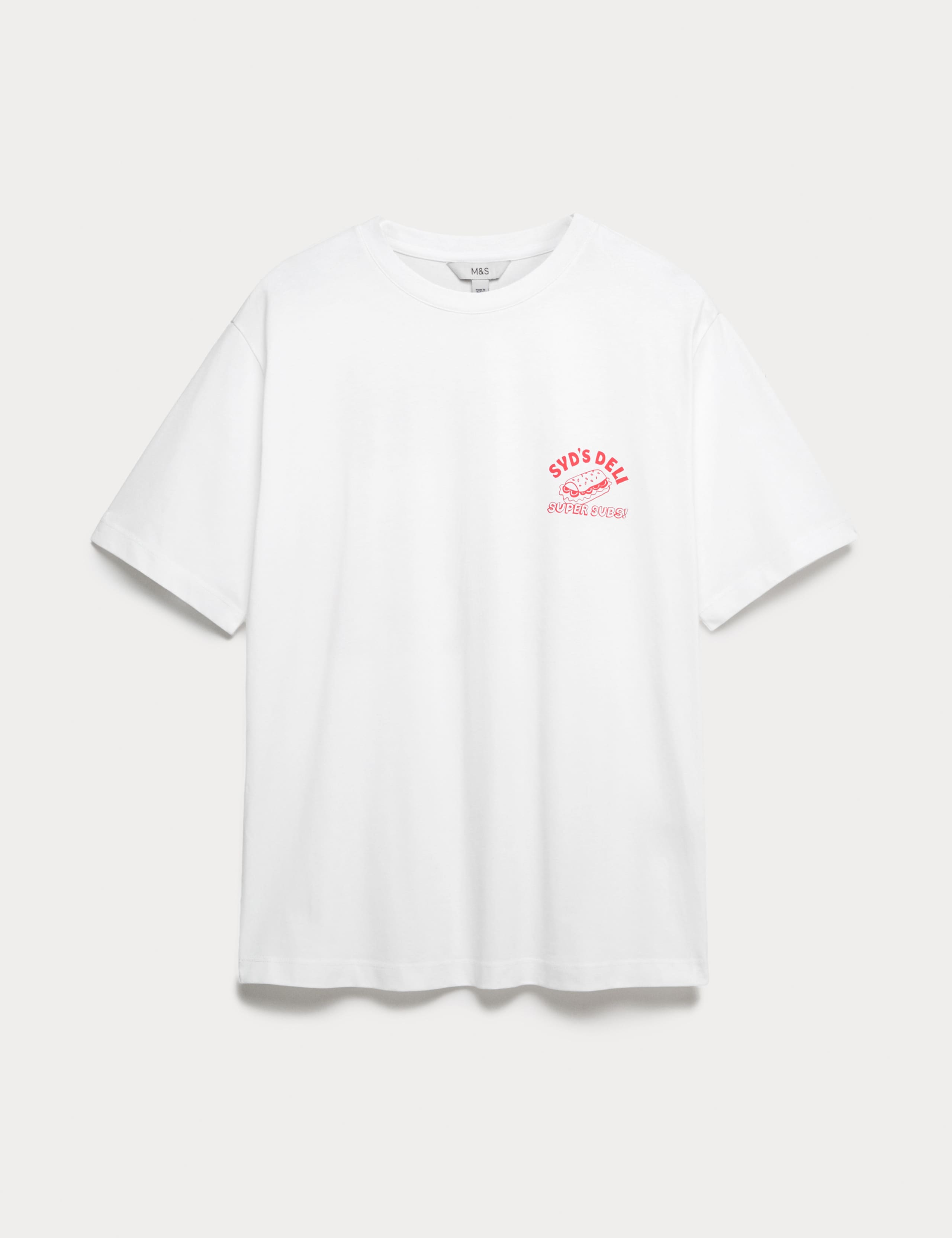 Pure Cotton Slogan Oversized T-Shirt
