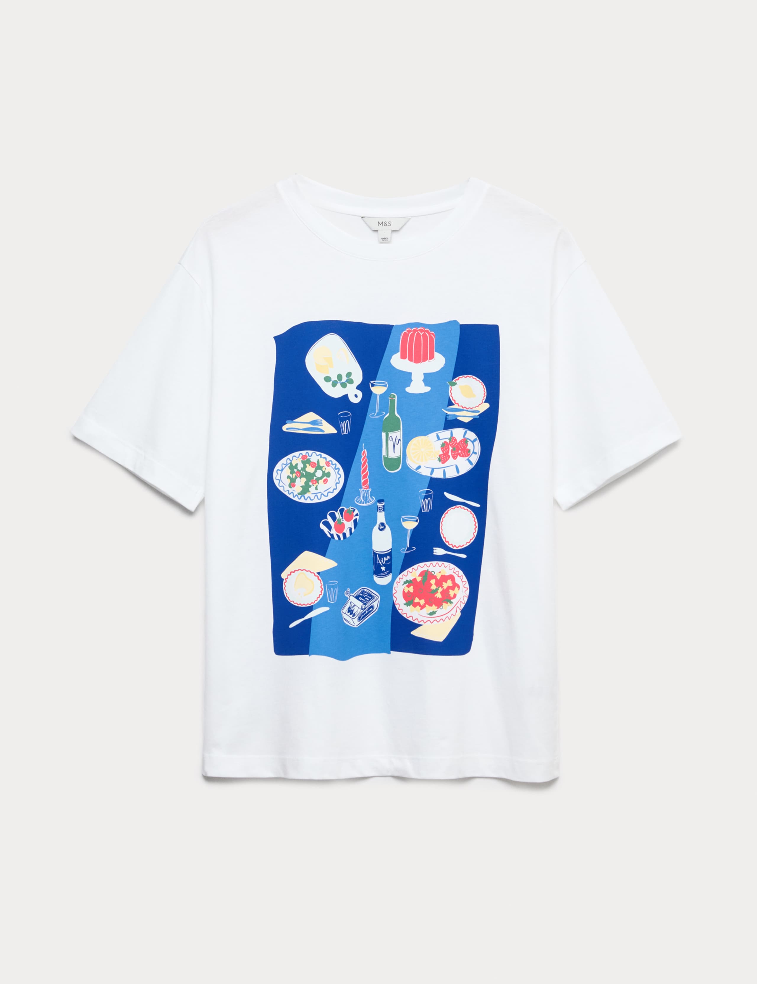 Pure Cotton Slogan Oversized T-Shirt