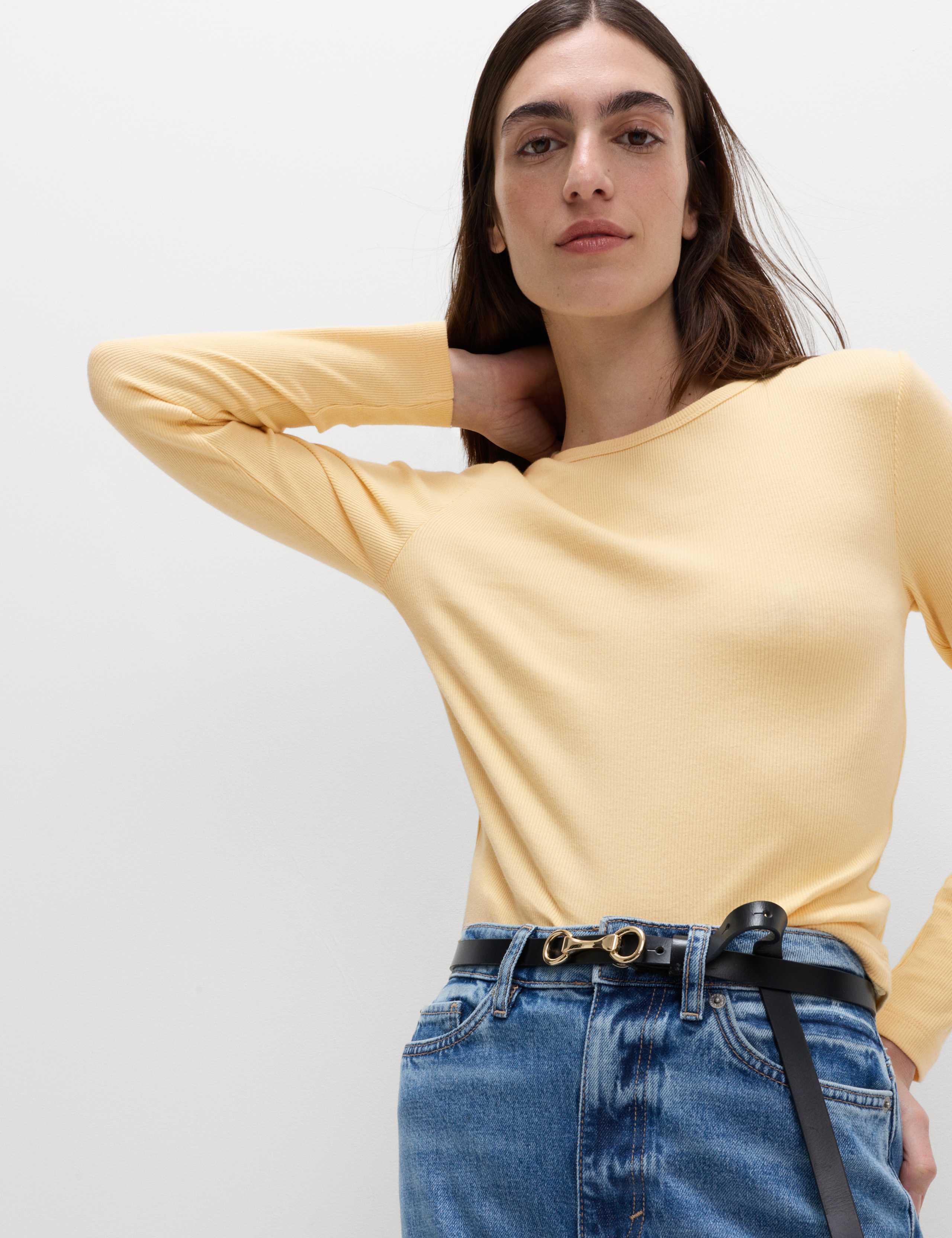 Cotton Rich Ribbed Top