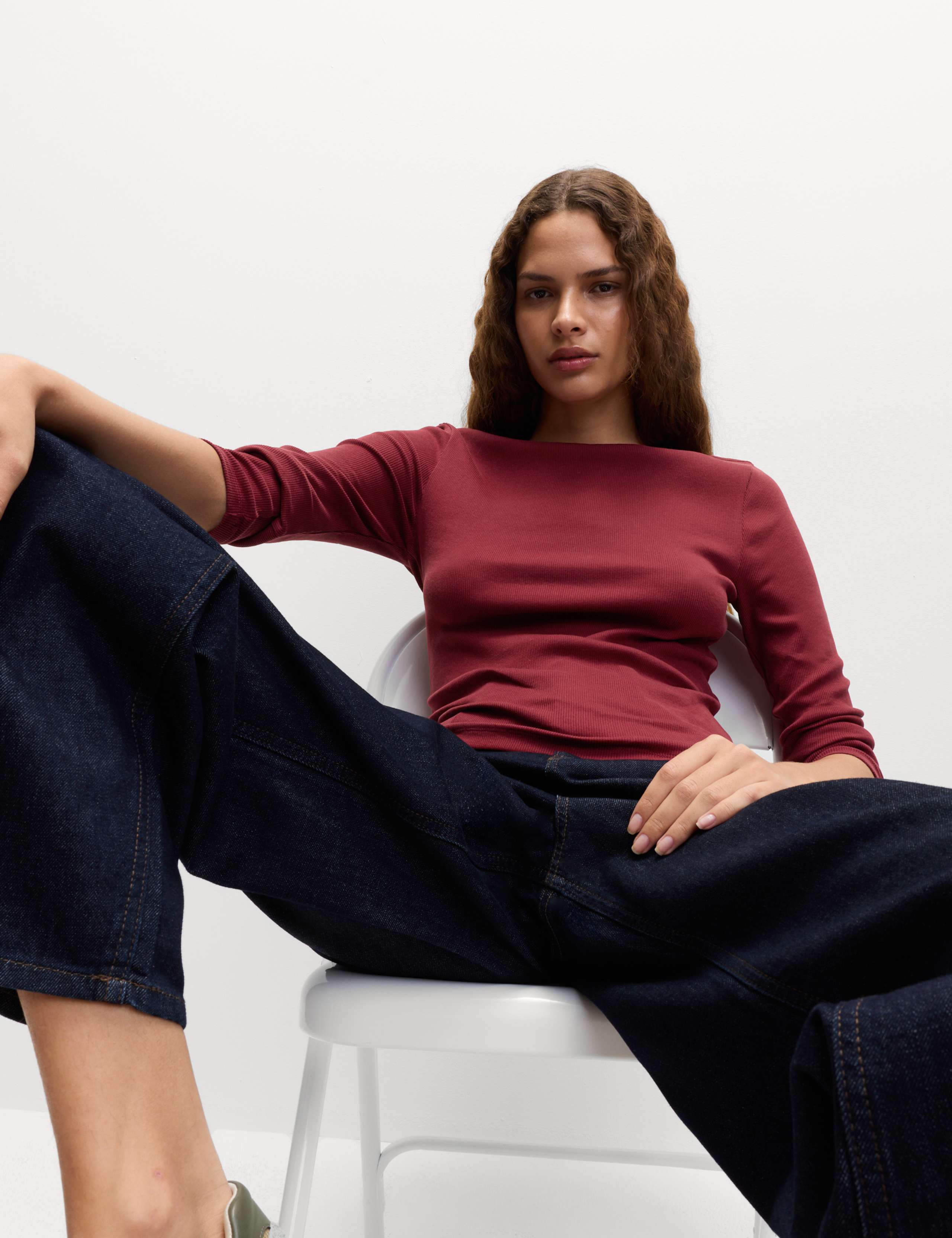 Cotton Rich Ribbed Top