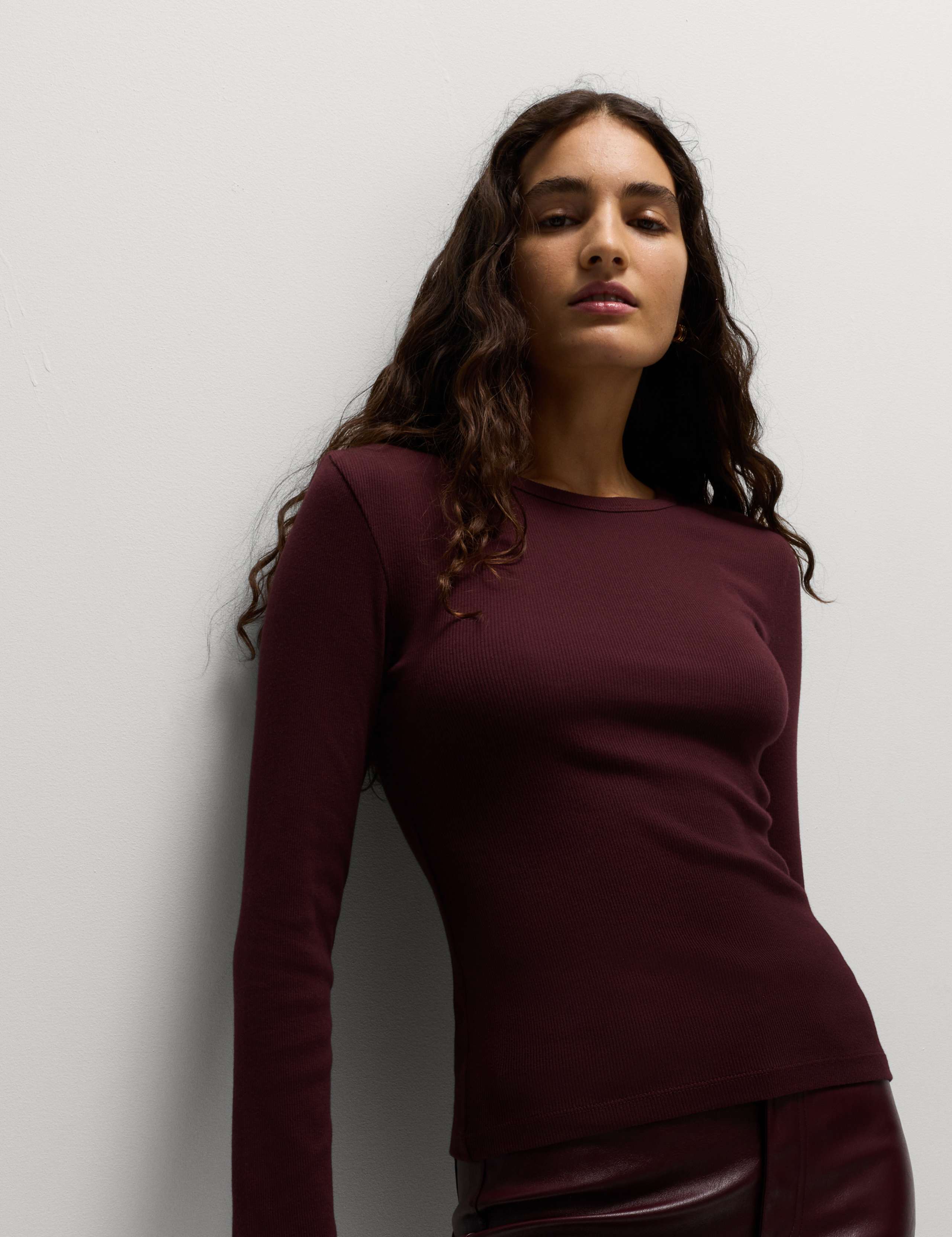 Cotton Rich Ribbed Top
