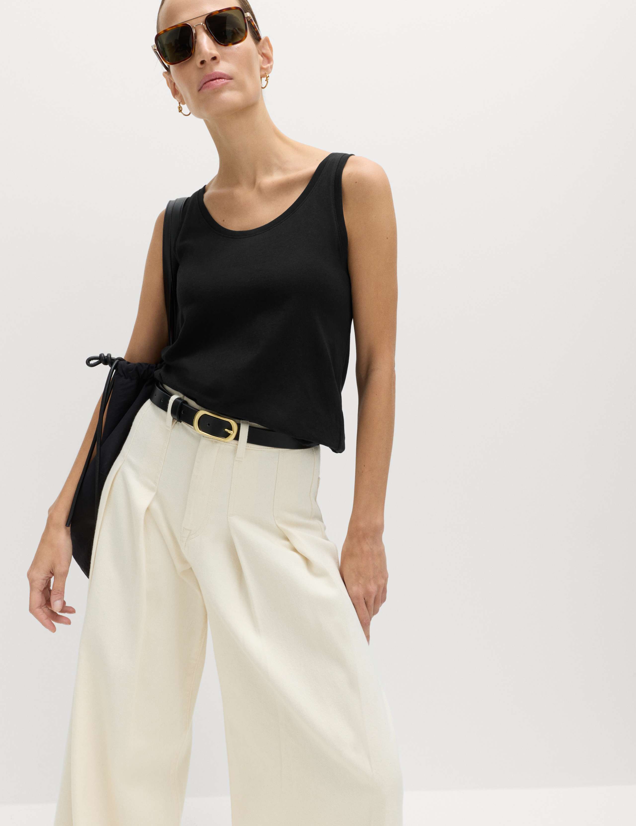 Pure Cotton Scoop Neck Top