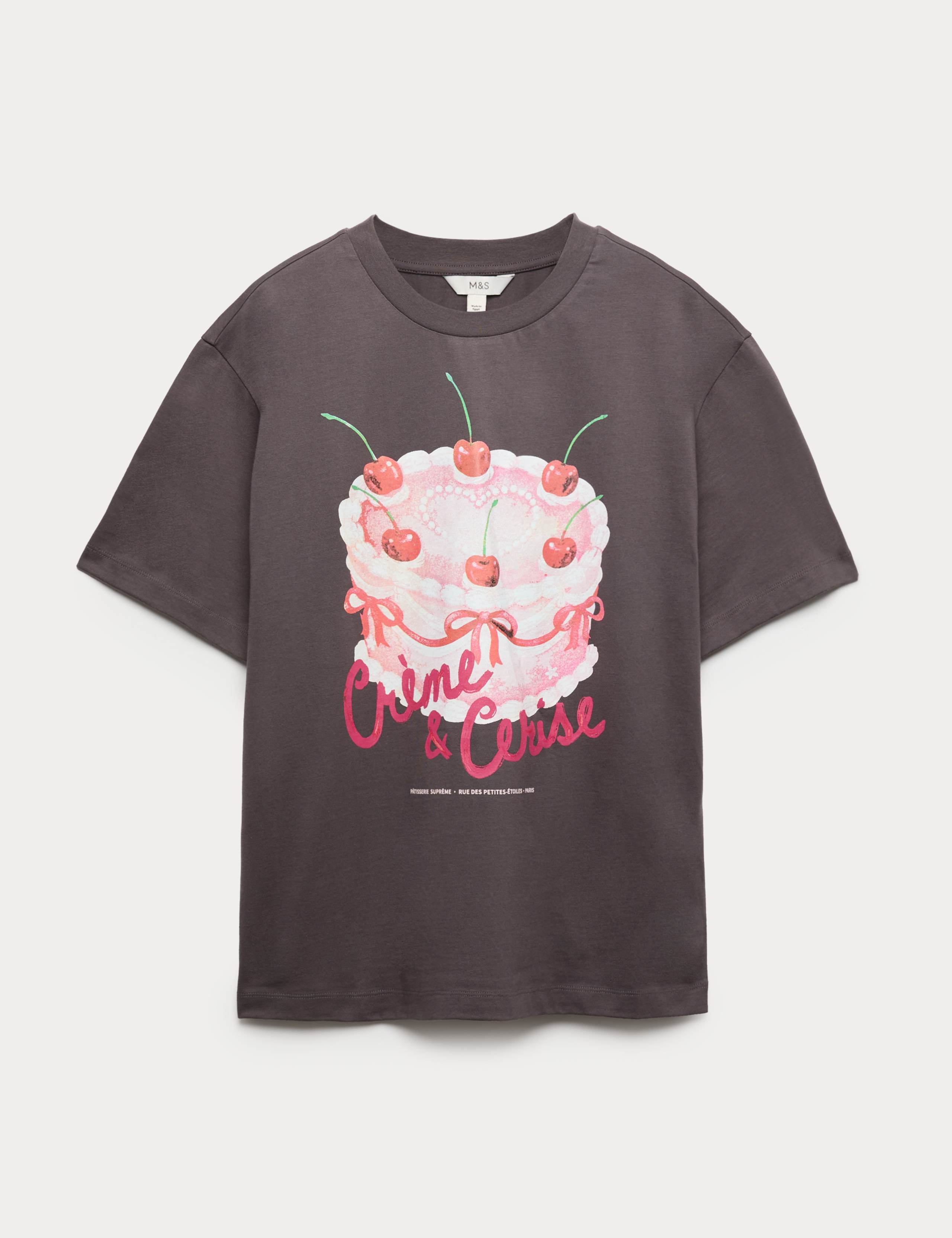 Pure Cotton Floral Oversized Graphic T-Shirt