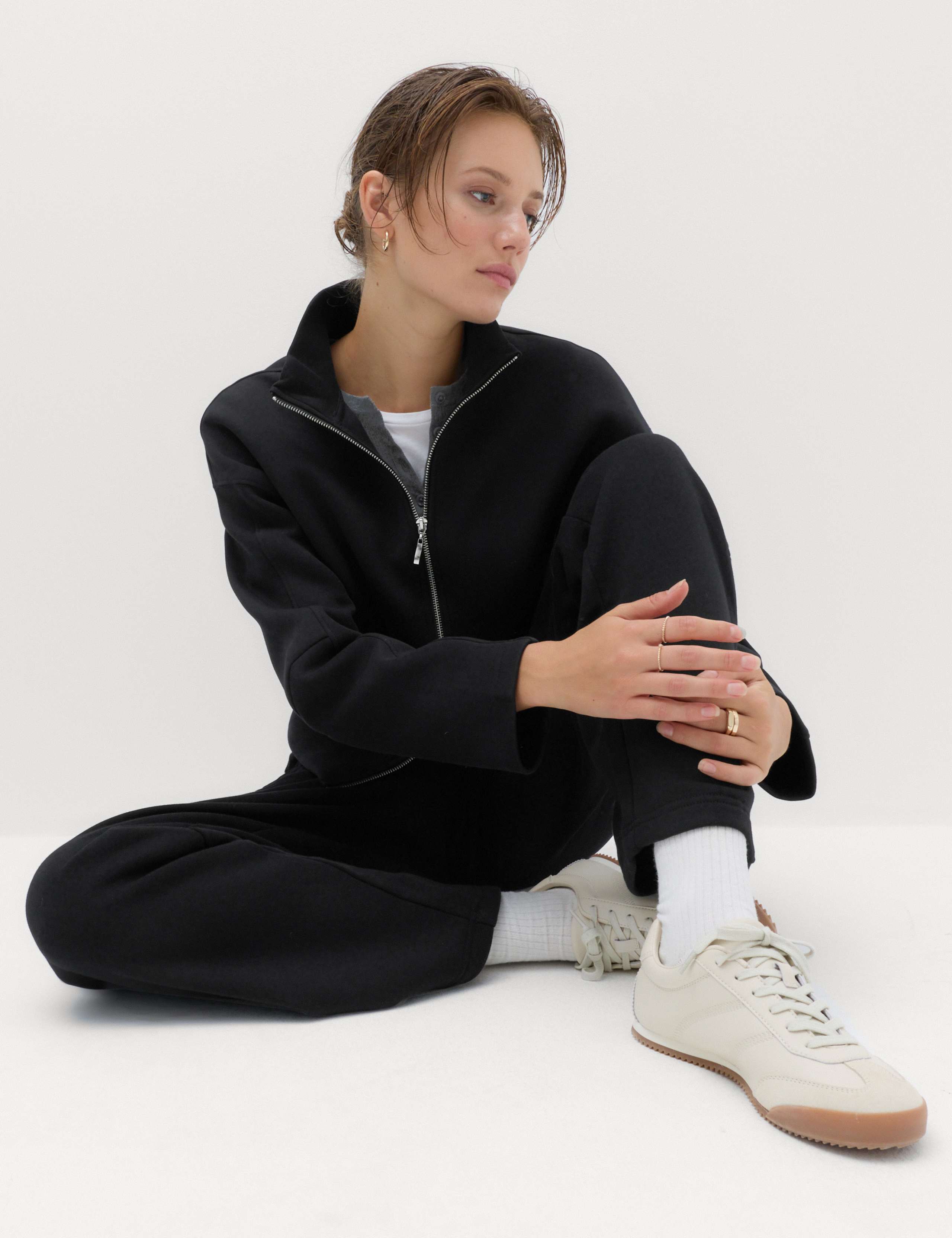 Cotton Rich Scuba Zip Up Sweatshirt