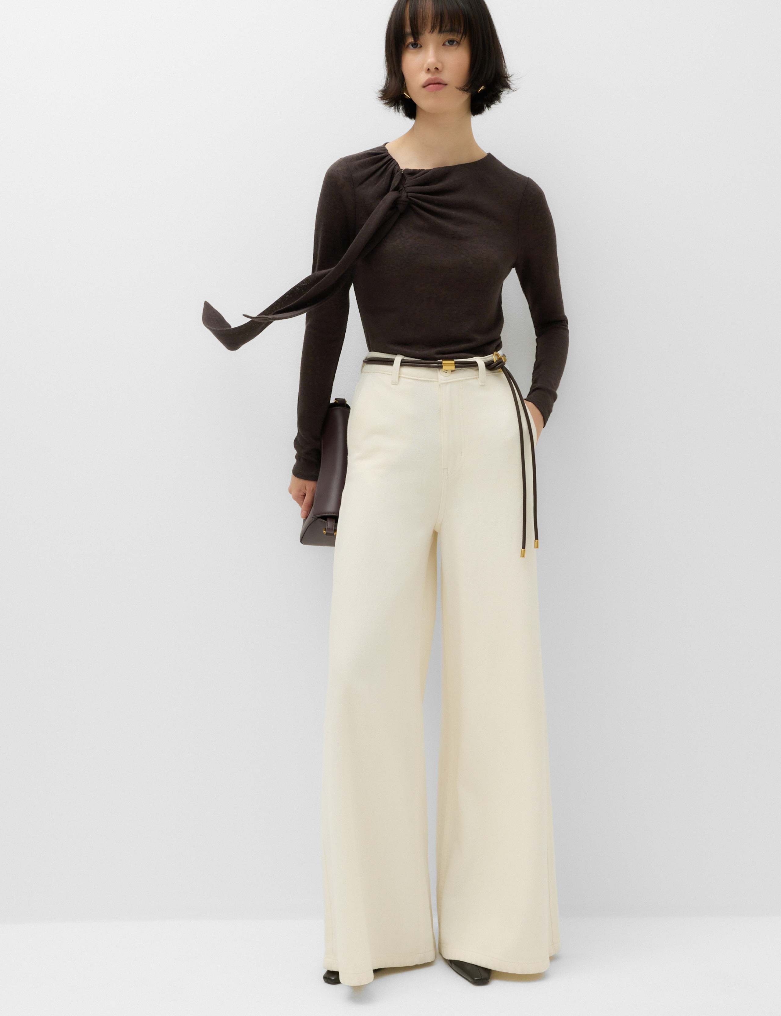 Tie Neck Fastening Top