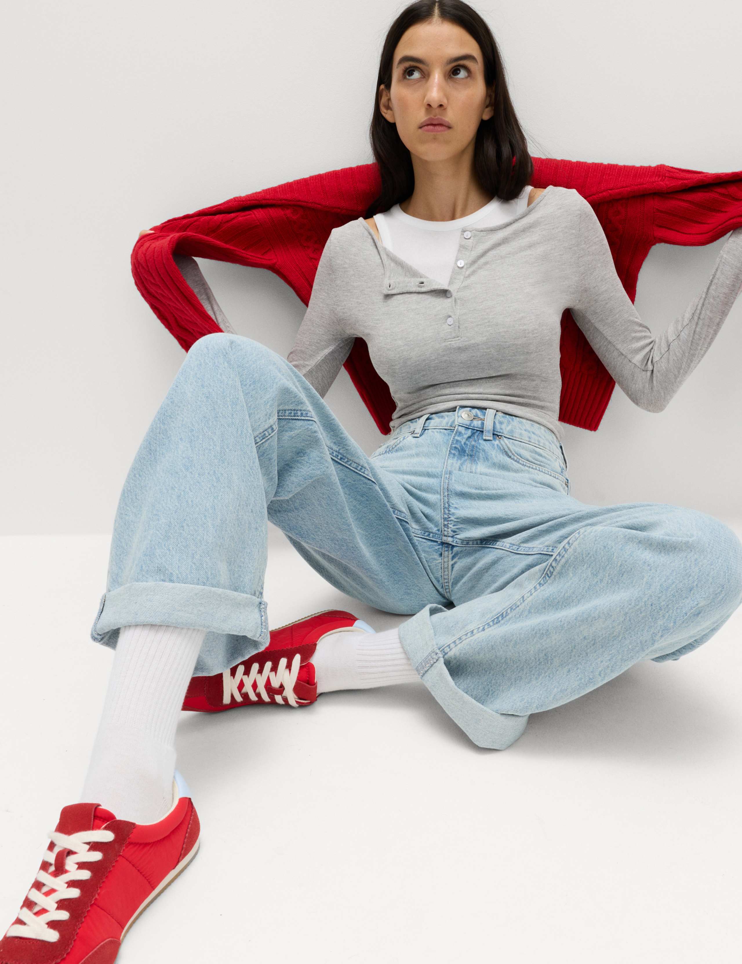 Double Layer Henley Top