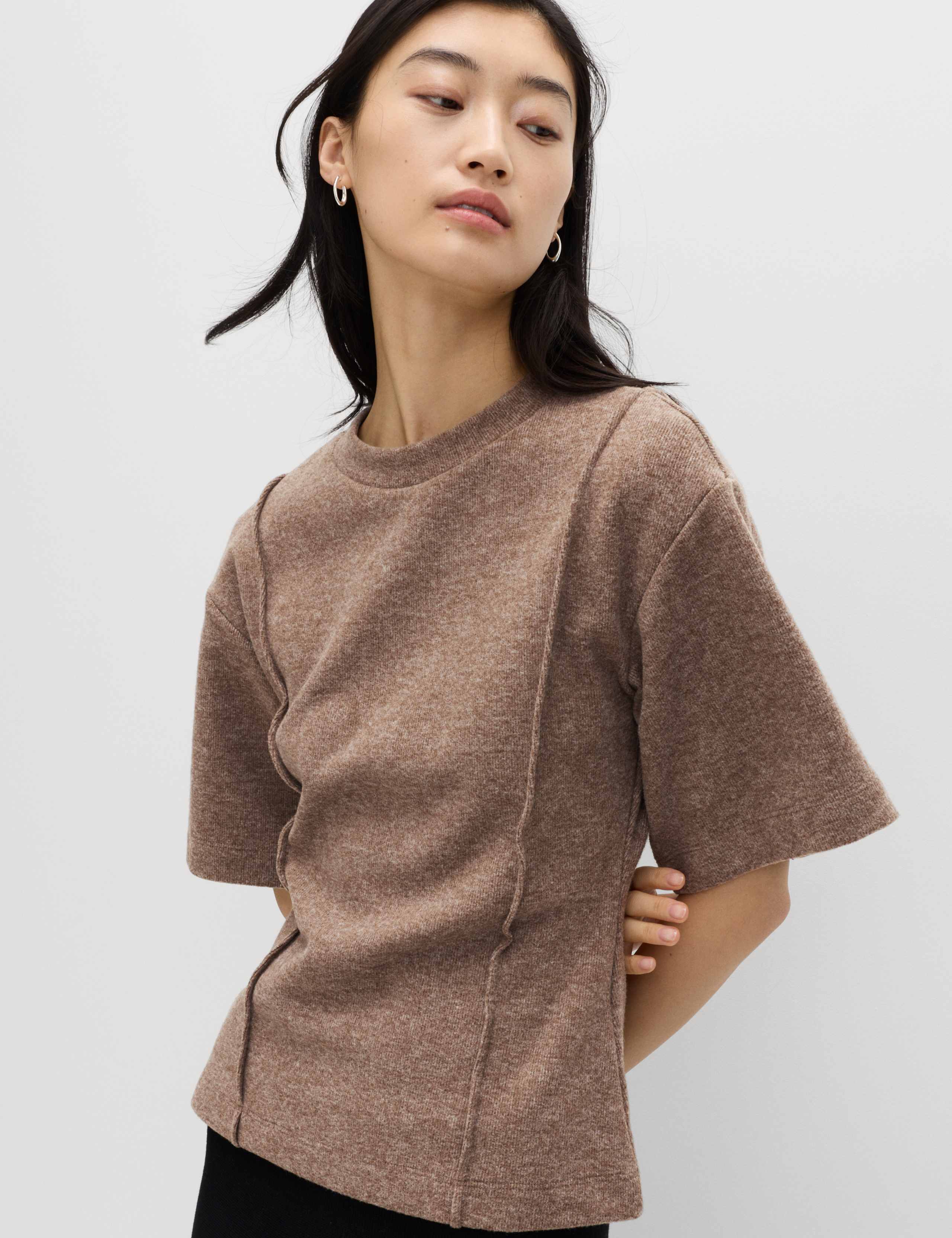 Short Sleeve Cosy Top With Cotton