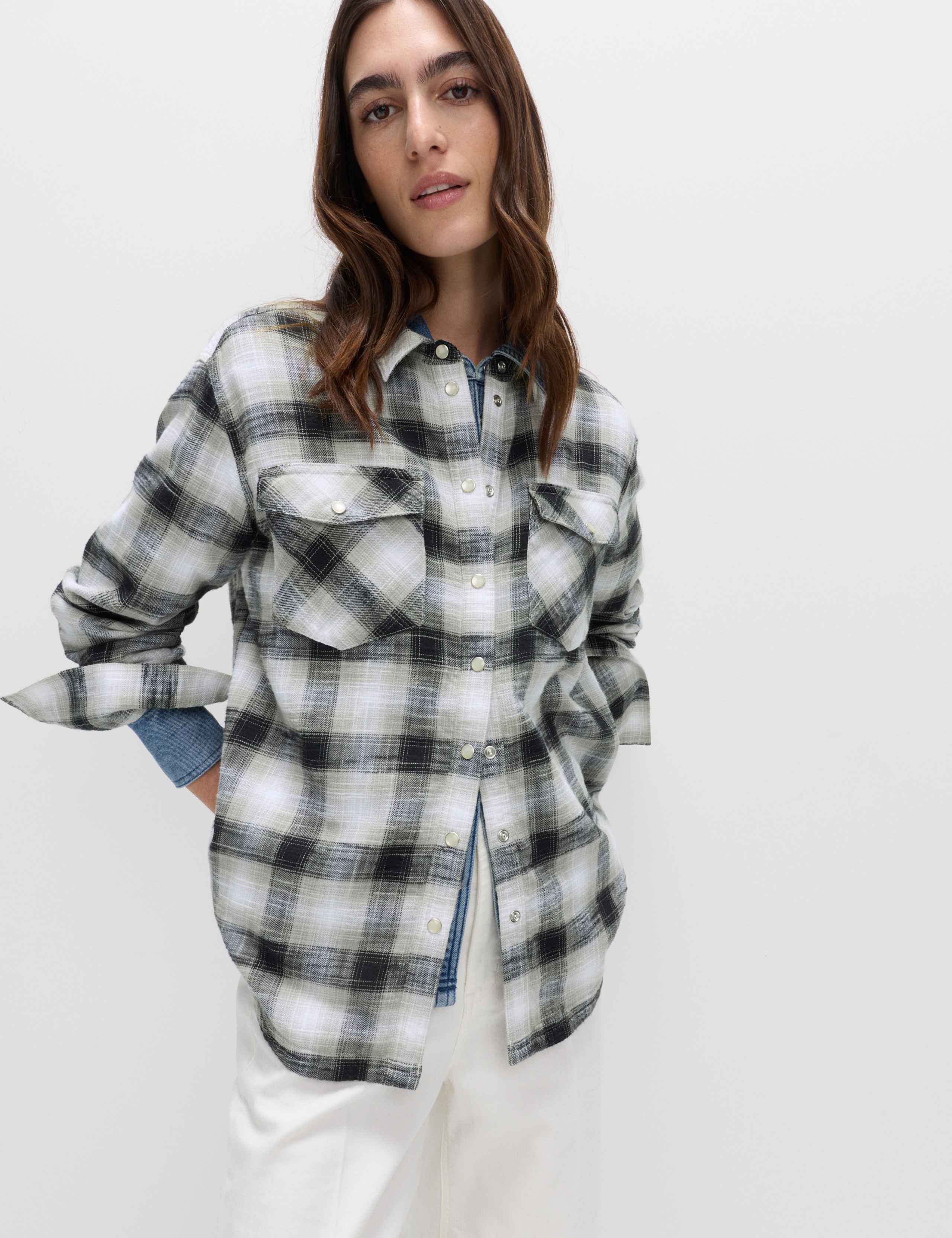 Pure Cotton Western Checked Shirt