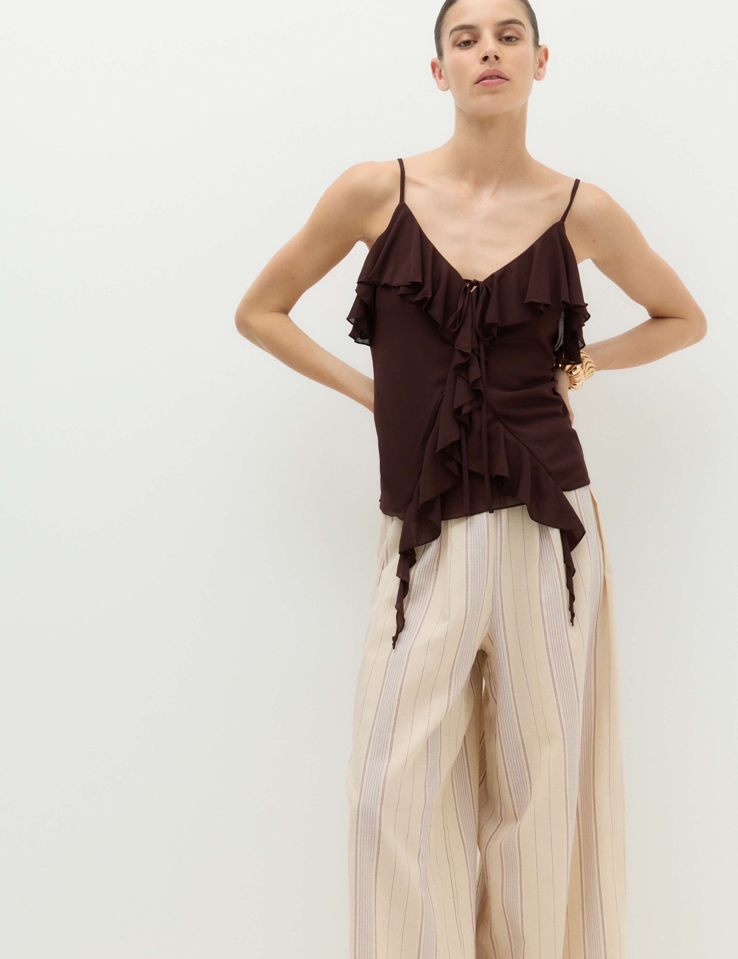 Ruffle Floaty Cami Top