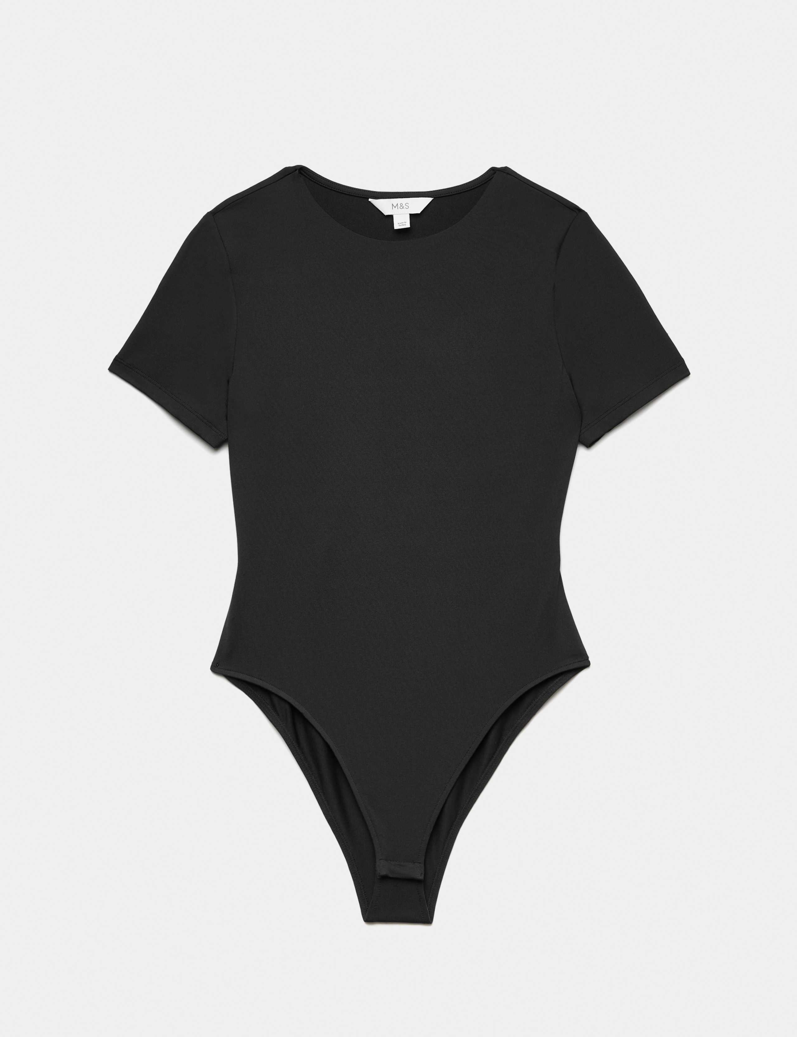 Crew Neck Short Sleeve Fitted Bodysuit