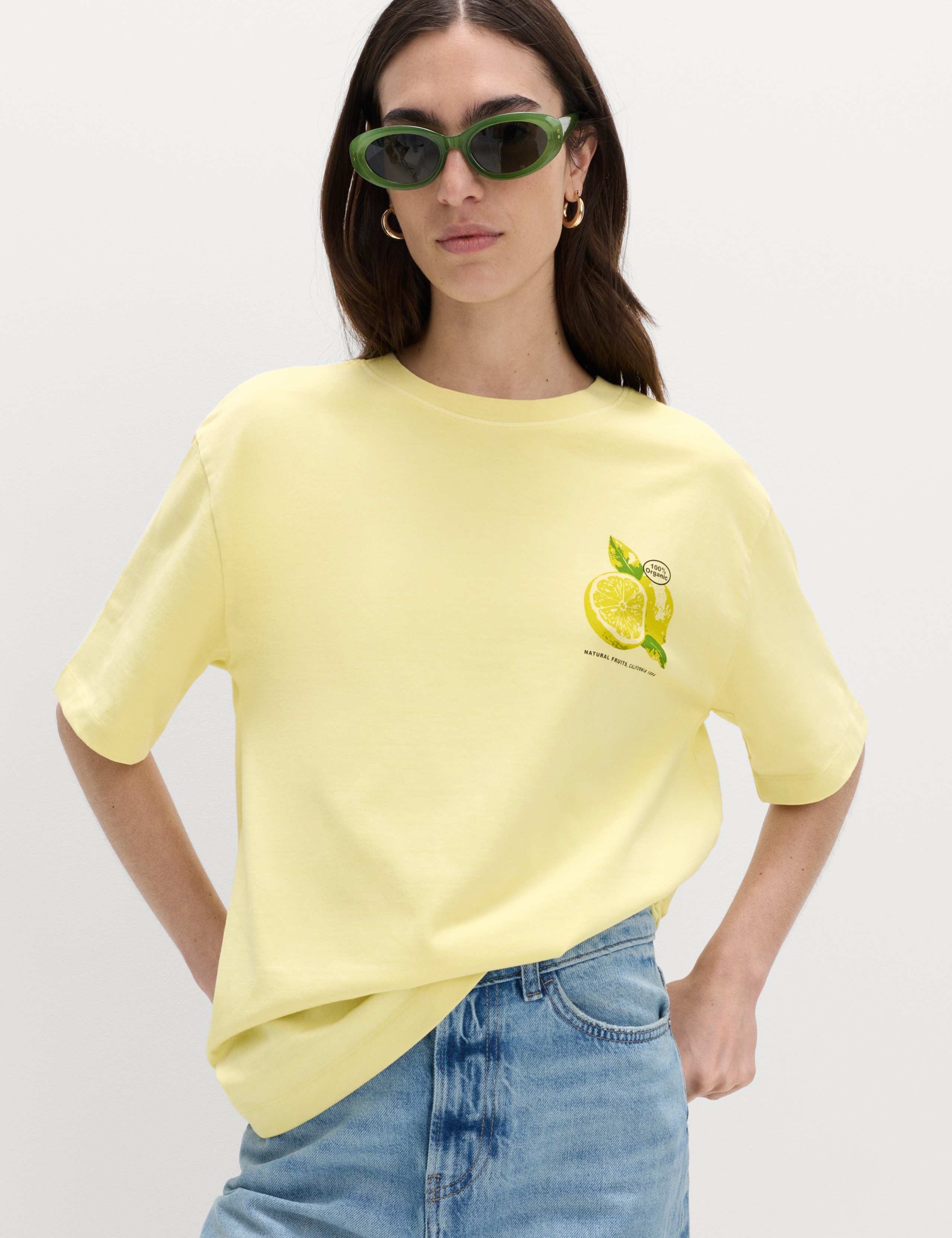 Pure Cotton Graphic Oversized T-Shirt