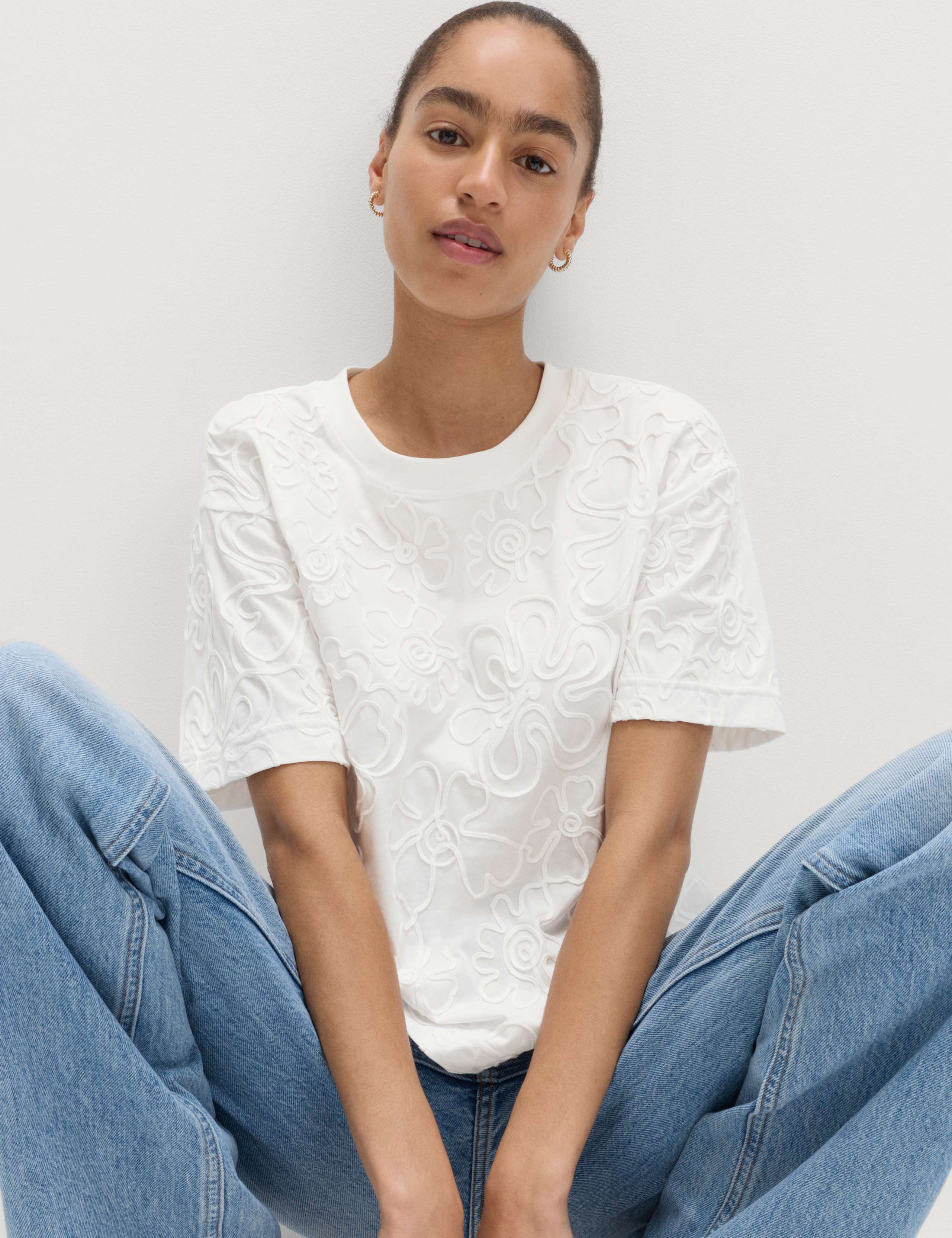 Pure Cotton Appliqué T-Shirt