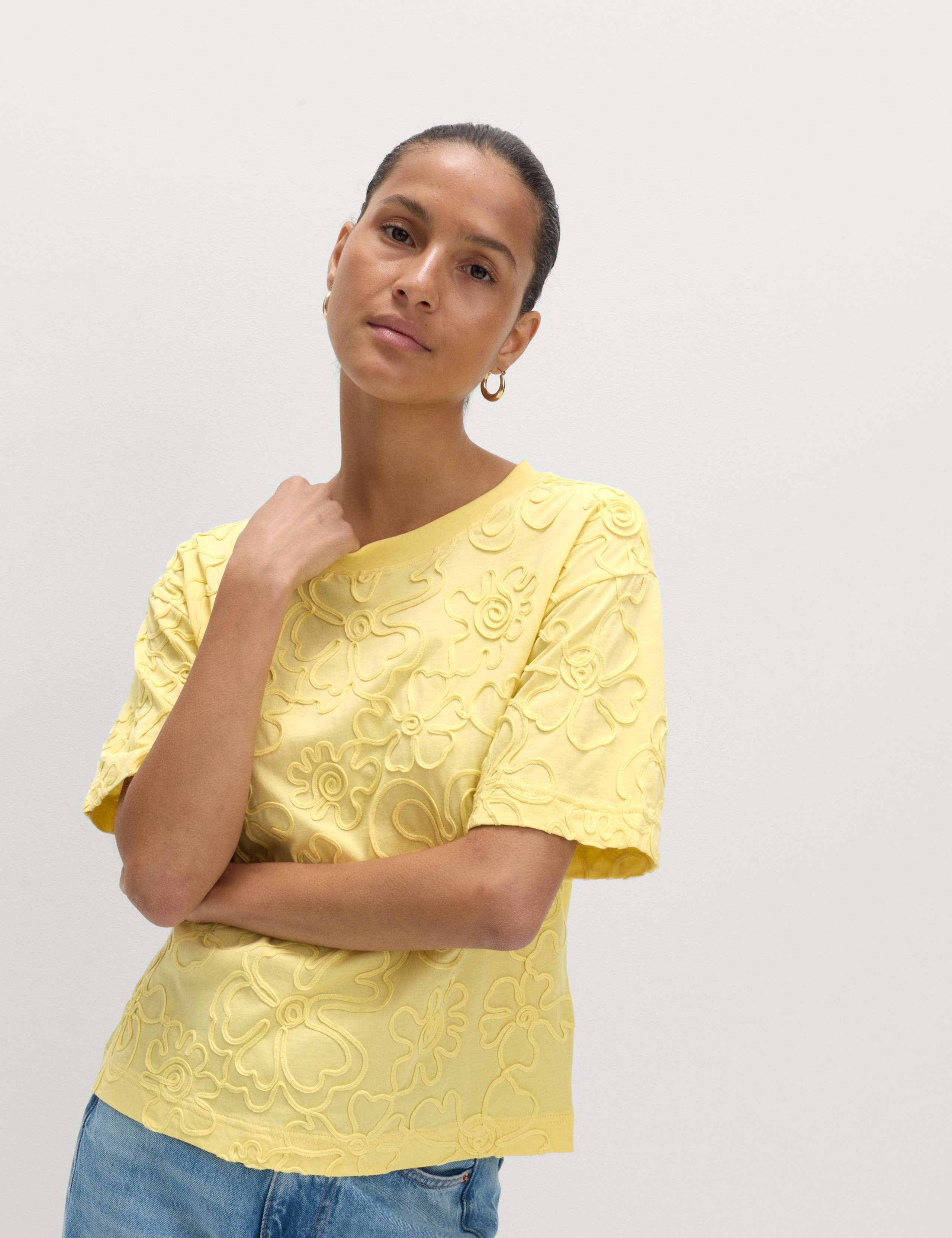 Pure Cotton Appliqué T-Shirt
