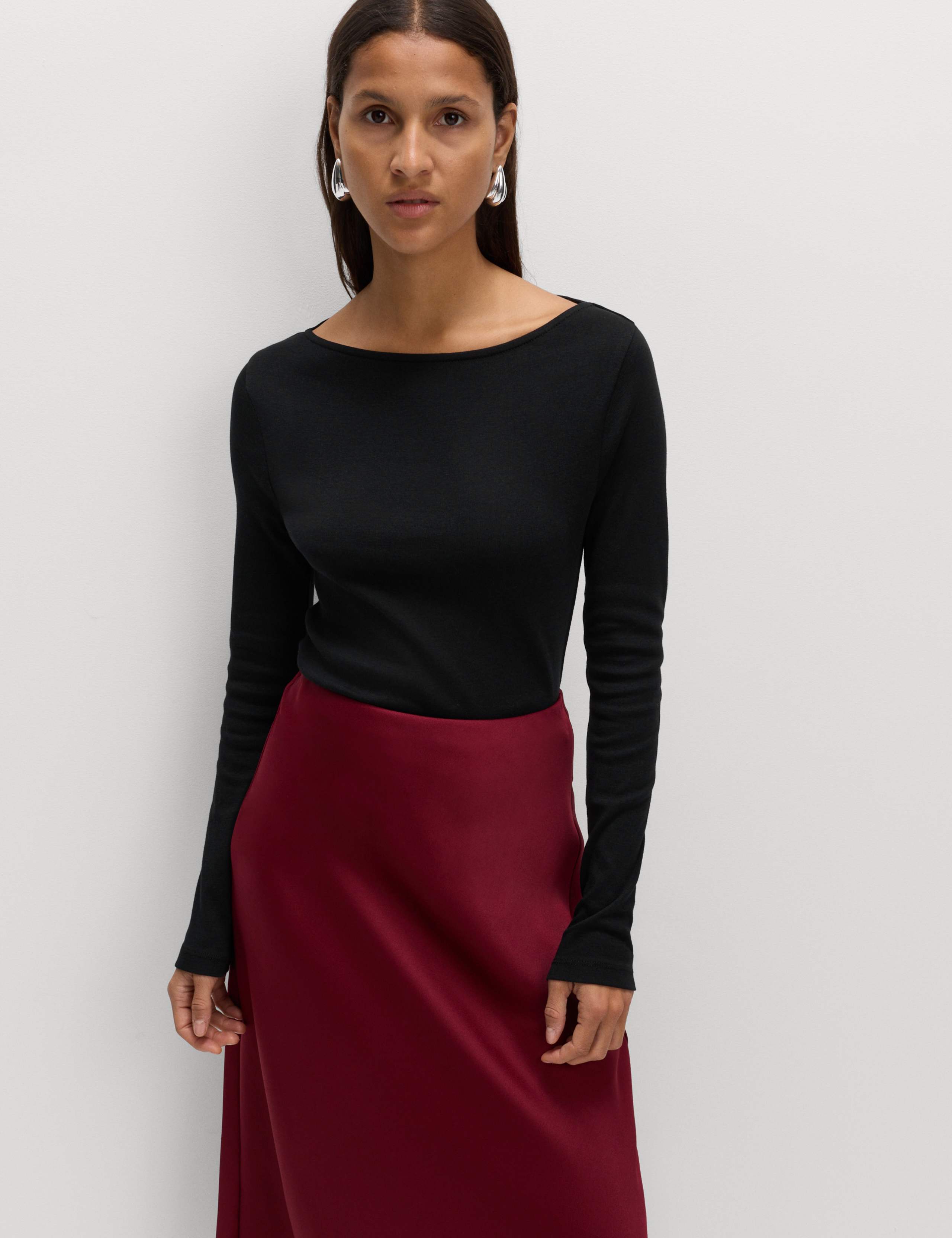 Pure Cotton Slash Neck Top