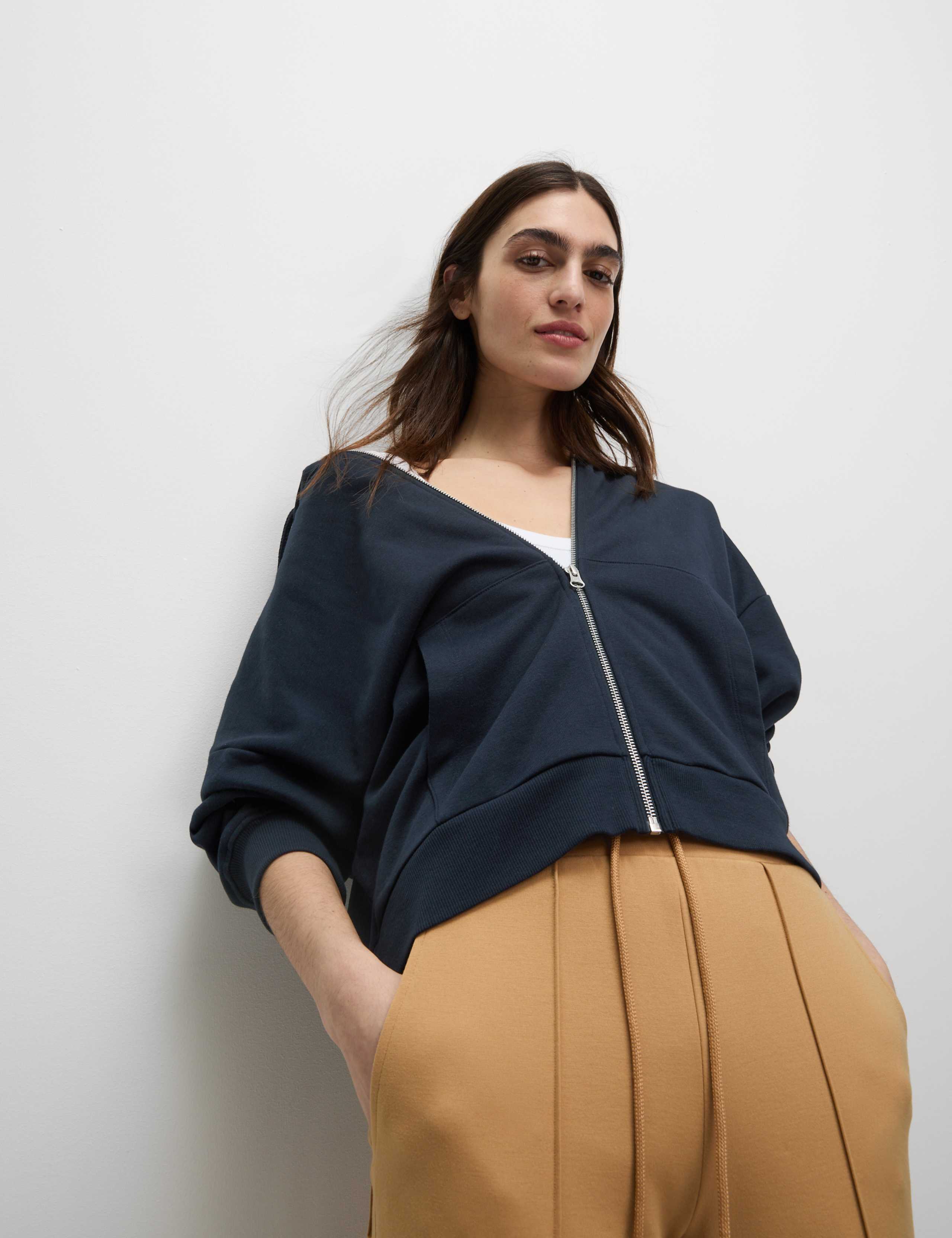 Cotton Rich Zip Up Hoodie