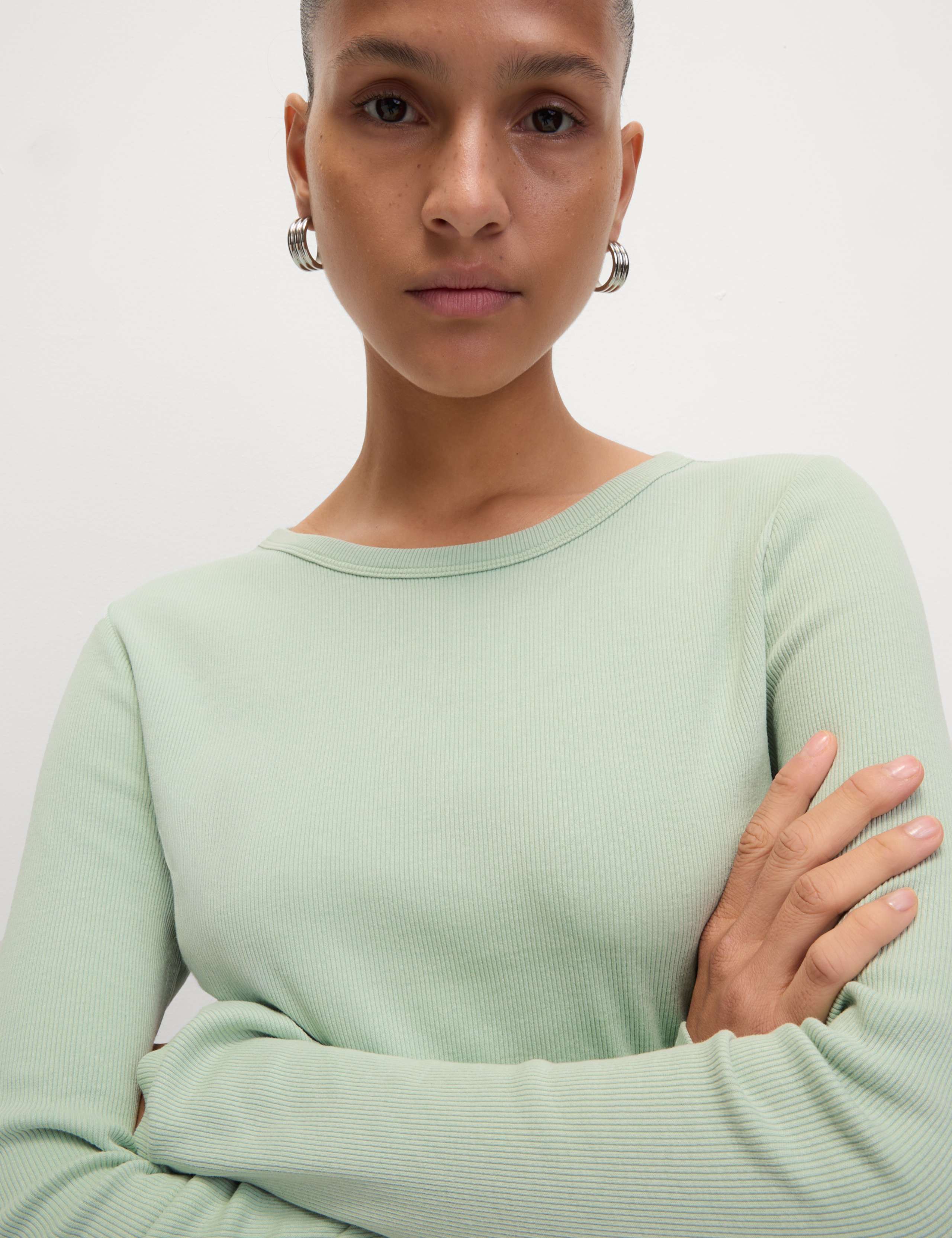 Cotton Rich Ribbed Garment Dye Top