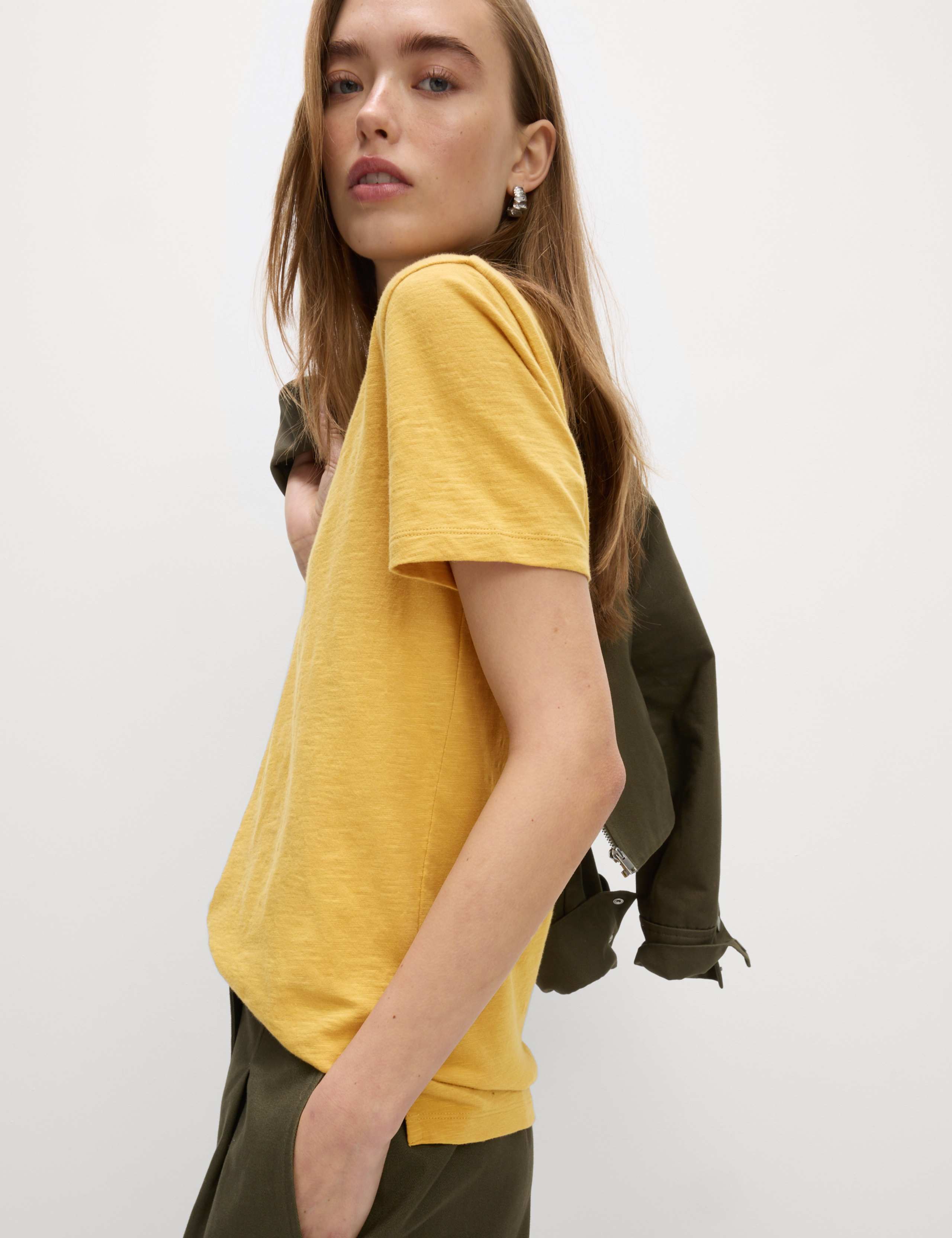 Pure Cotton V-Neck T-Shirt