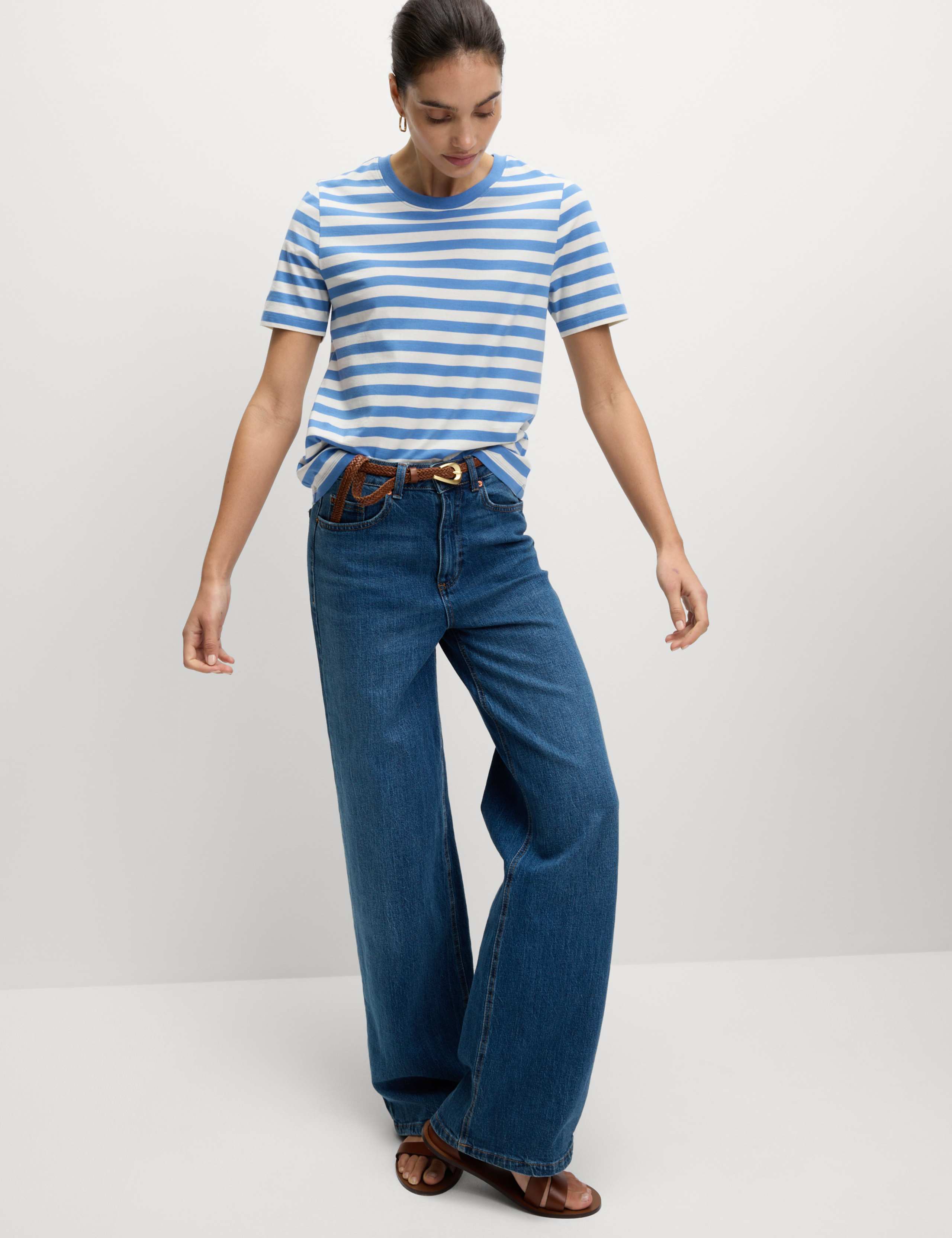 Pure Cotton Striped Everyday Fit T-Shirt
