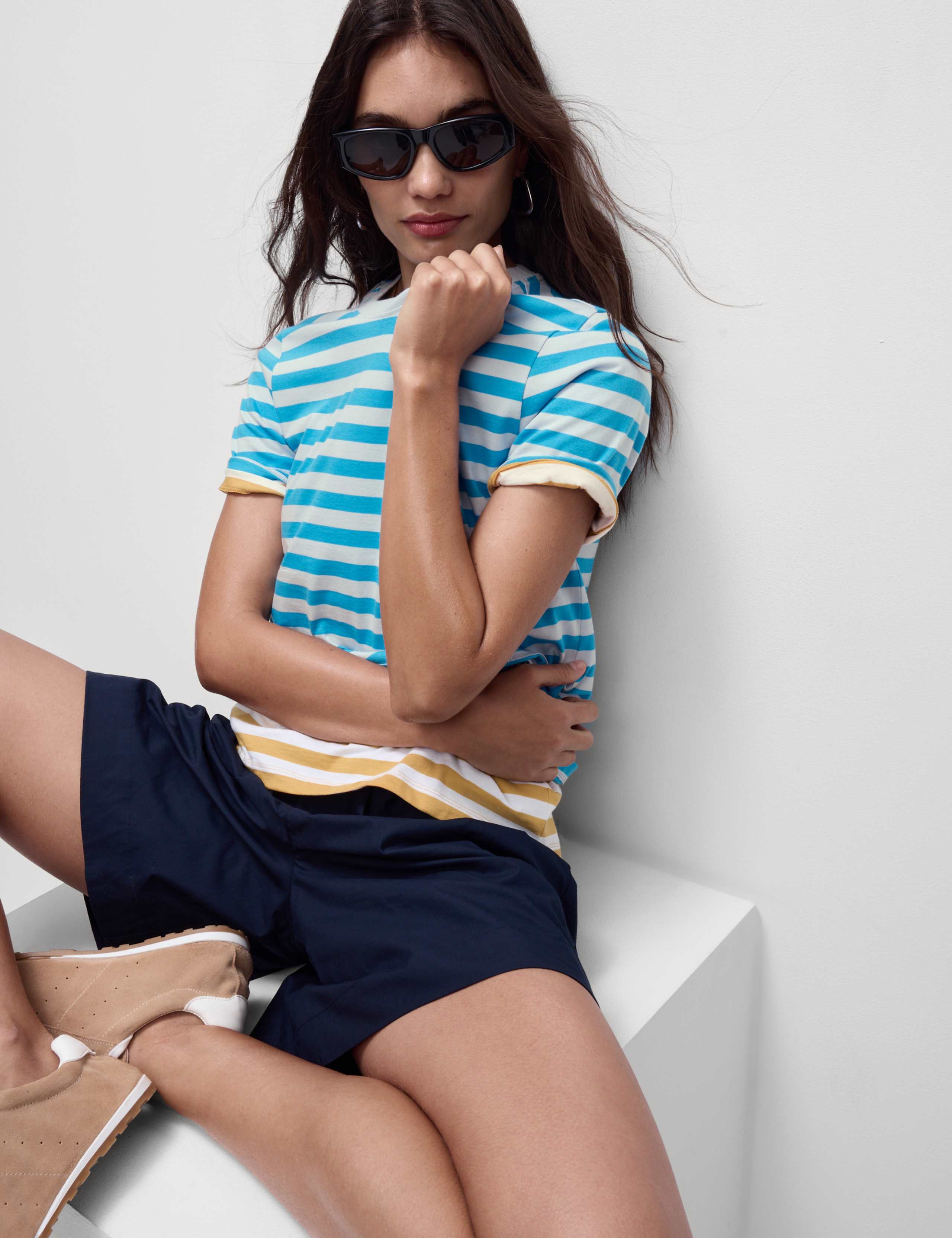 Pure Cotton Striped Everyday Fit T-Shirt