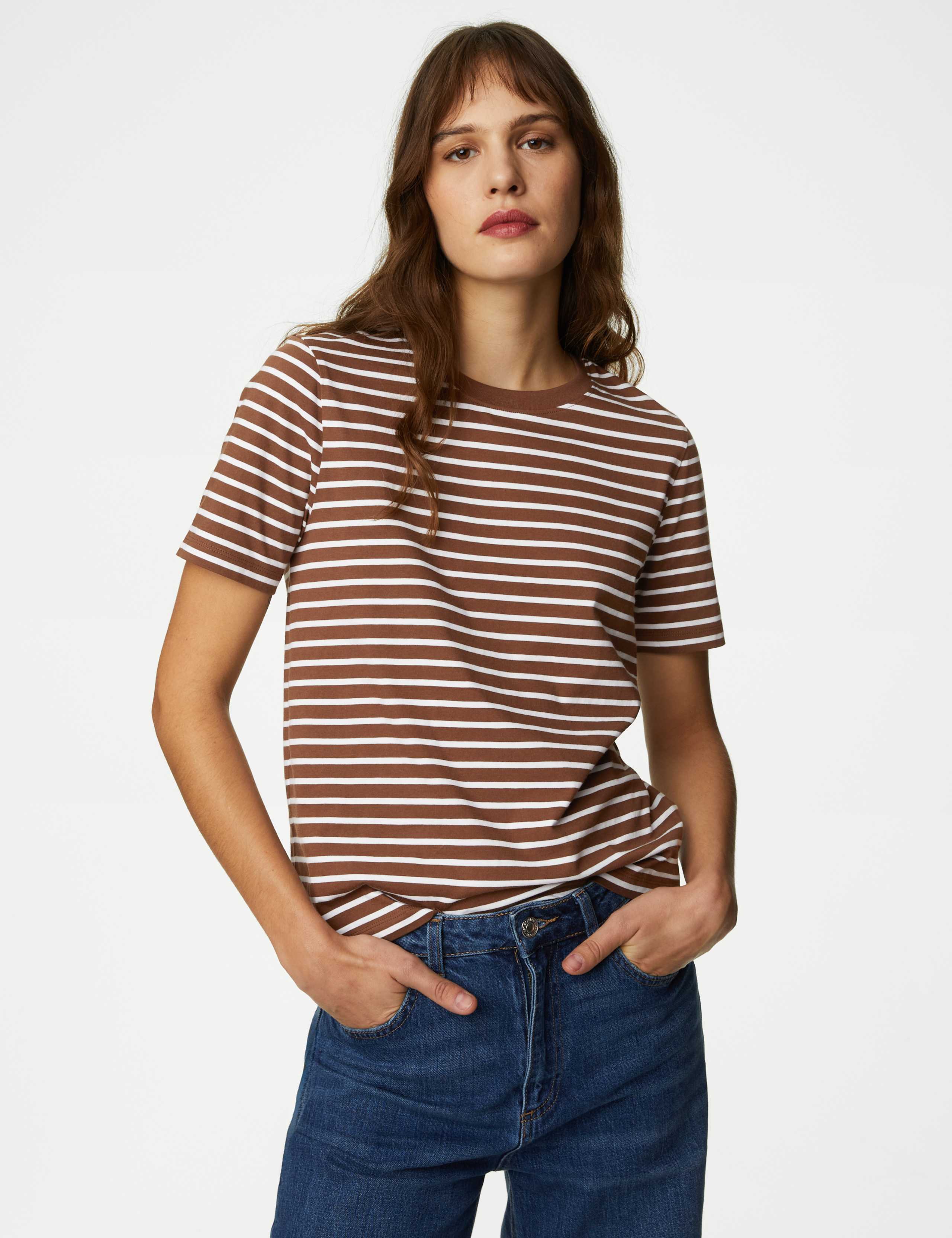 Pure Cotton Striped Everyday Fit T-Shirt