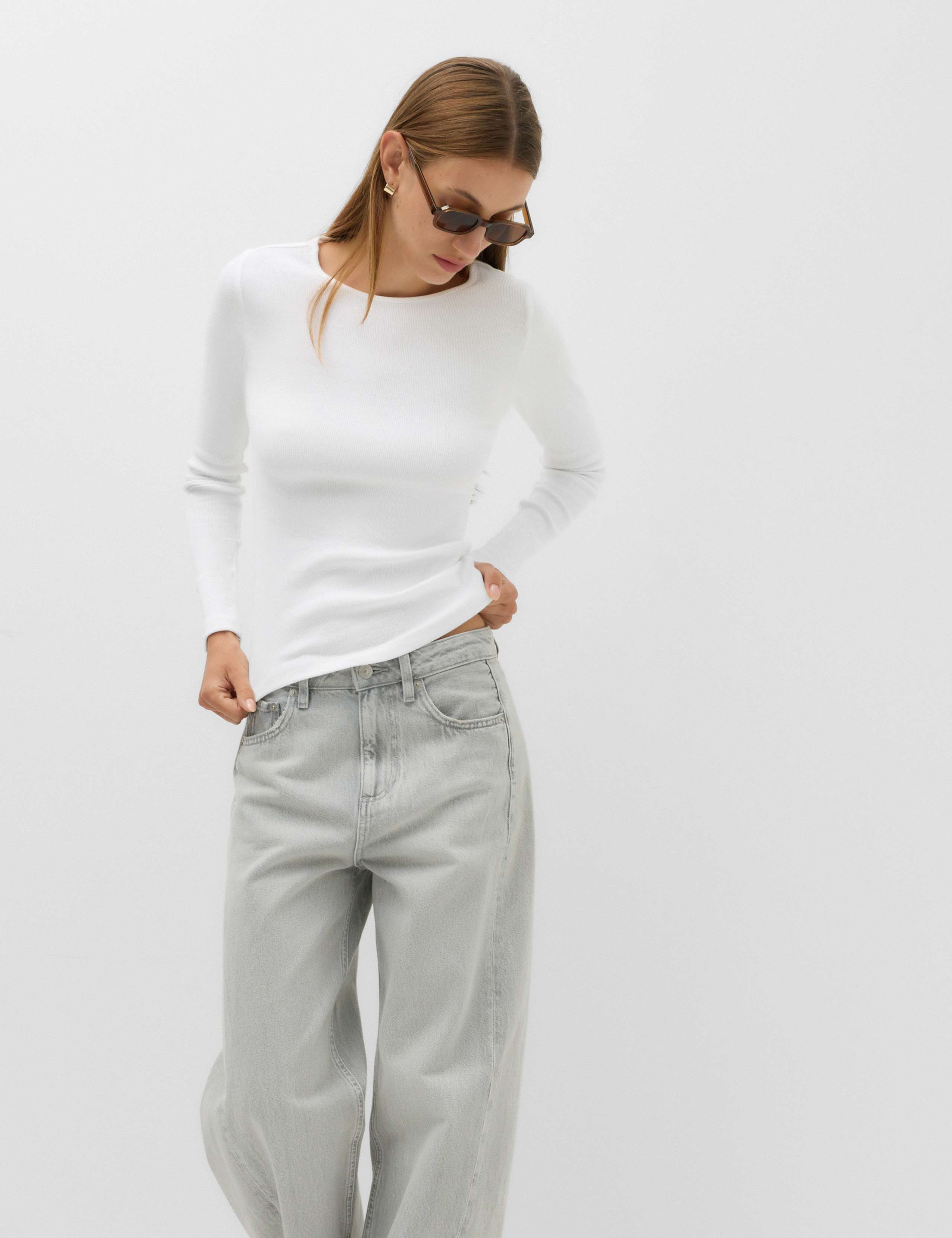 Cotton Rich Ribbed Regular Fit Top