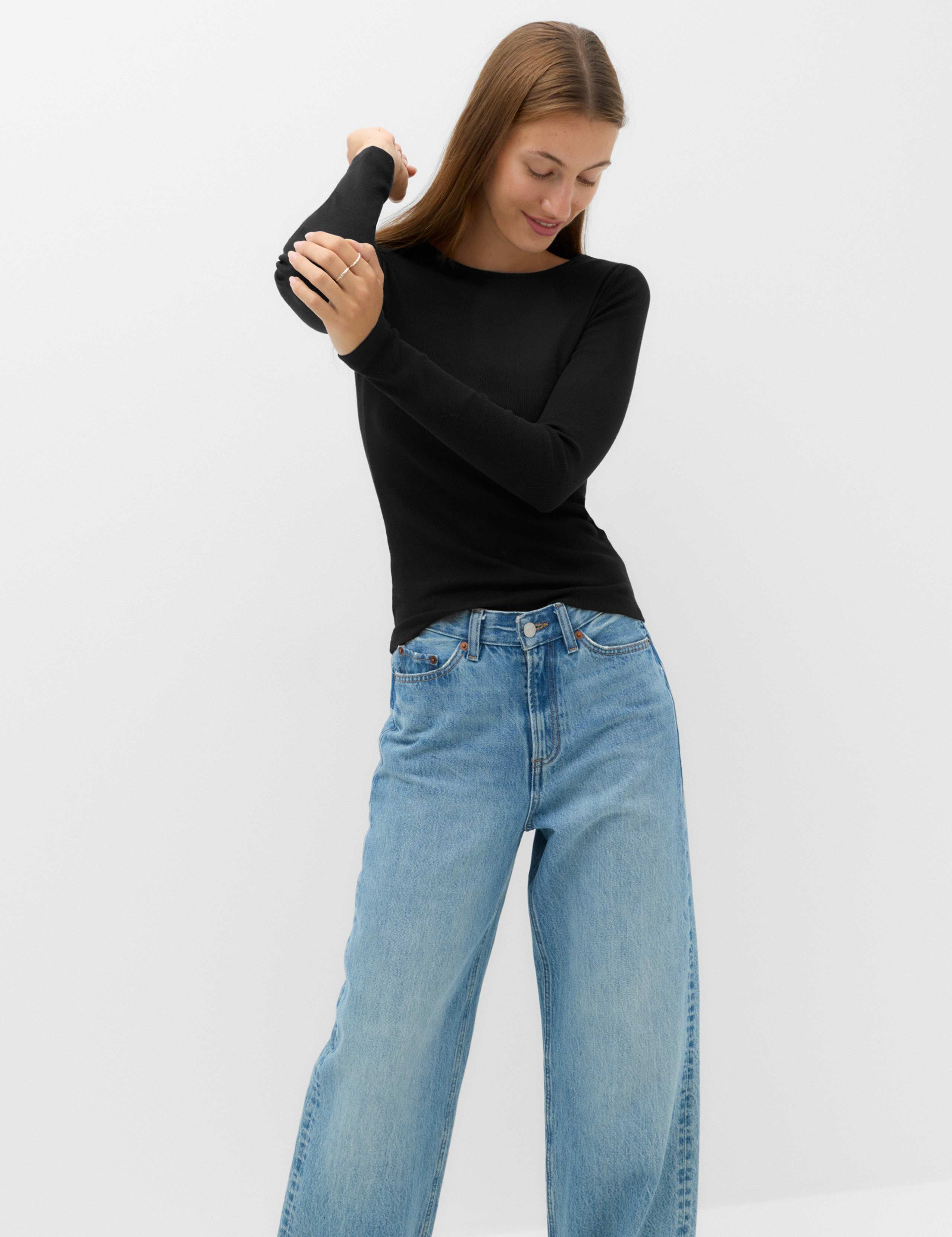 Cotton Rich Ribbed Regular Fit Top
