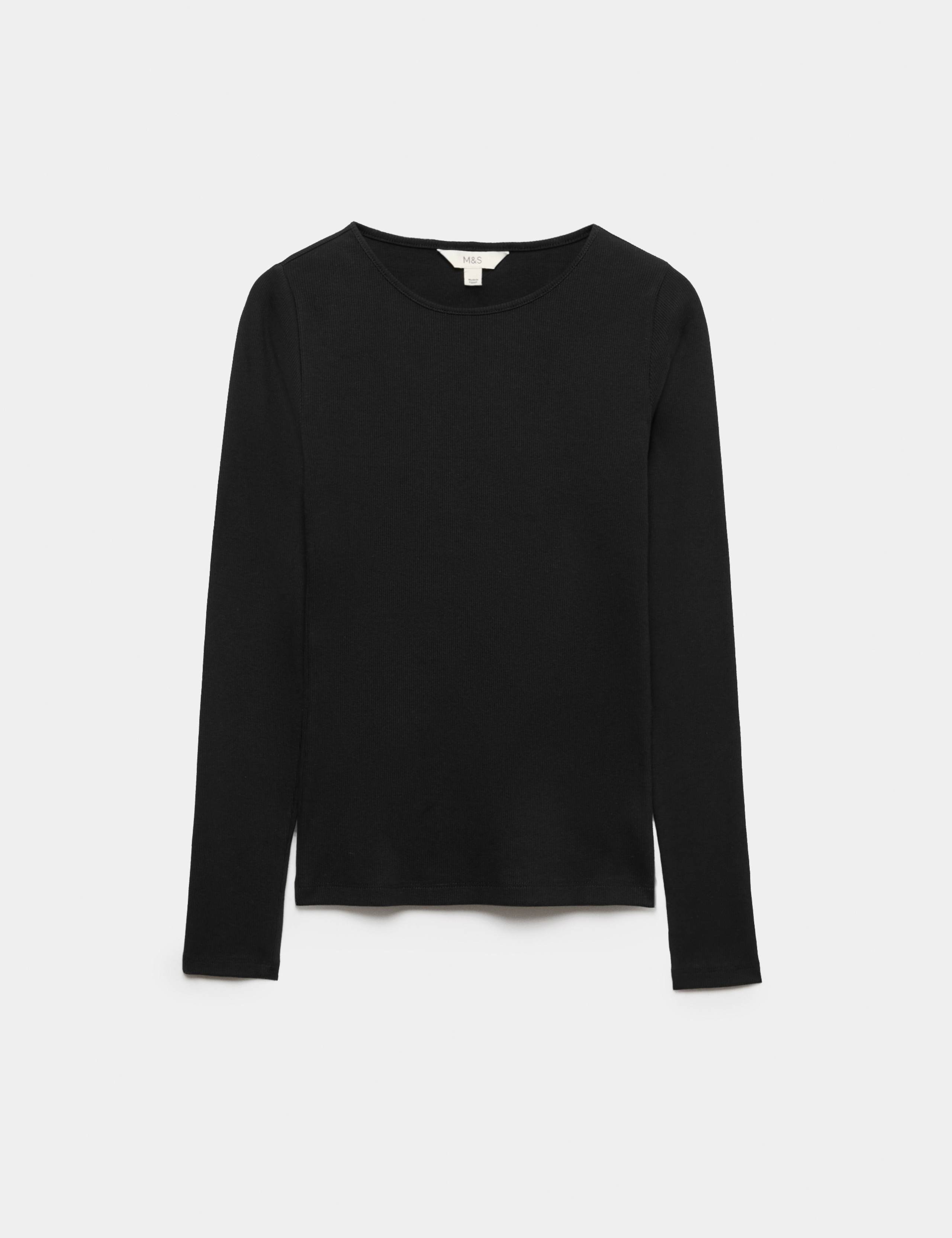 Cotton Rich Ribbed Regular Fit Top