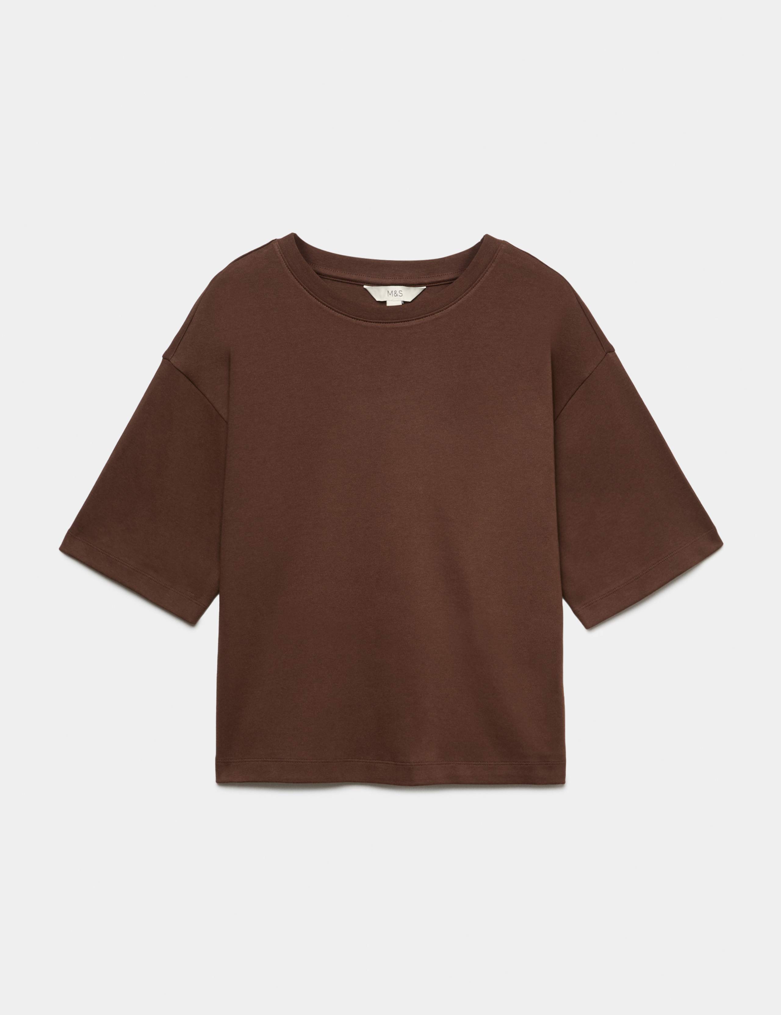 Pure Cotton Striped Boxy T-Shirt
