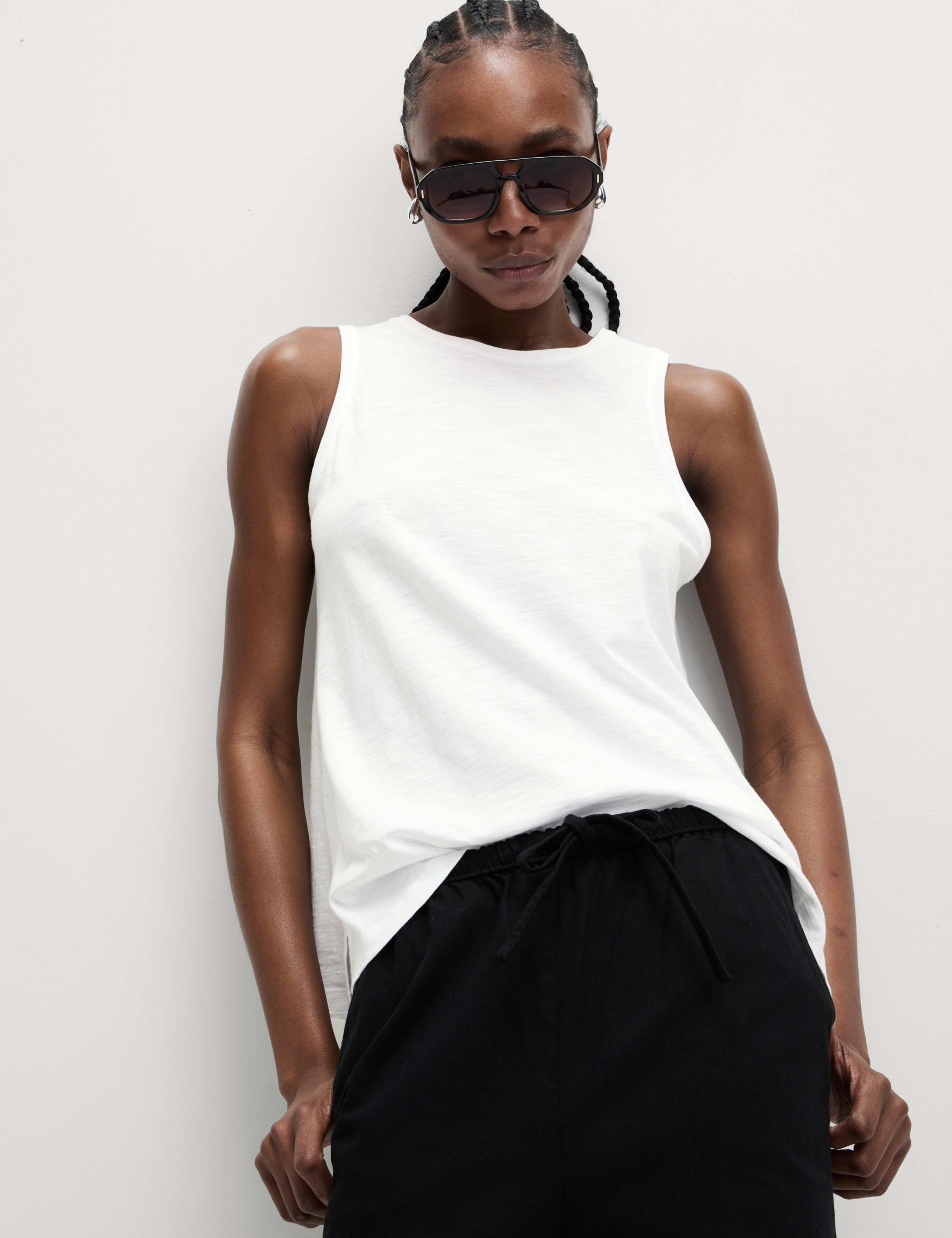 Cotton Rich Relaxed Vest