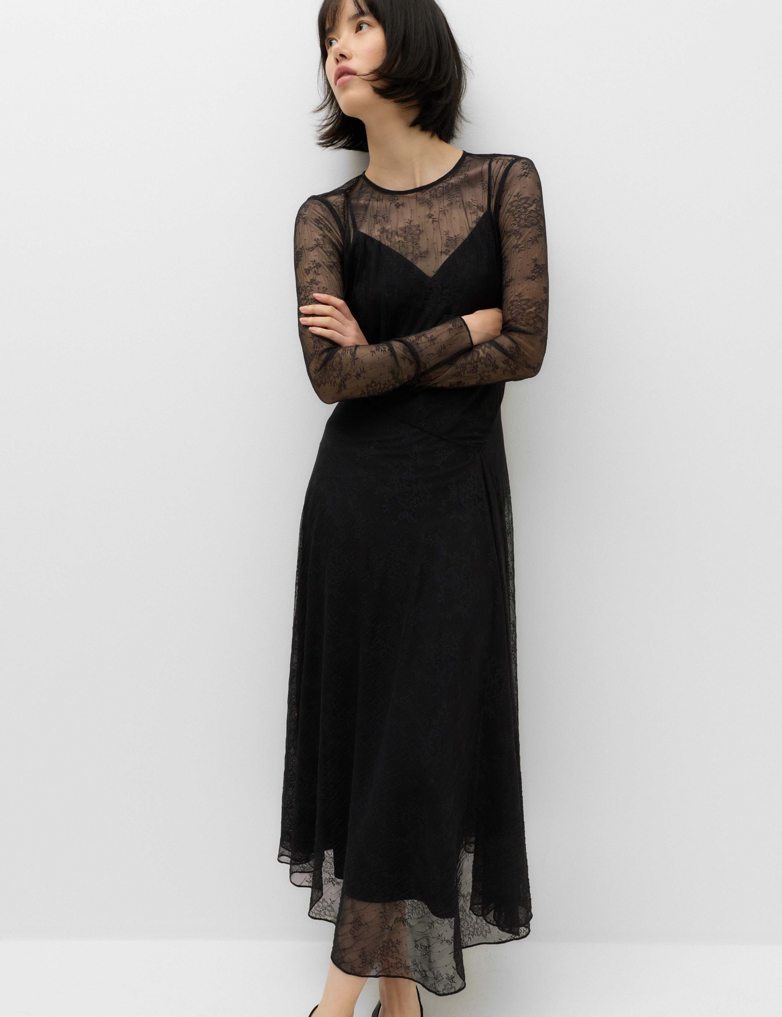 Lace Midaxi Skater Dress