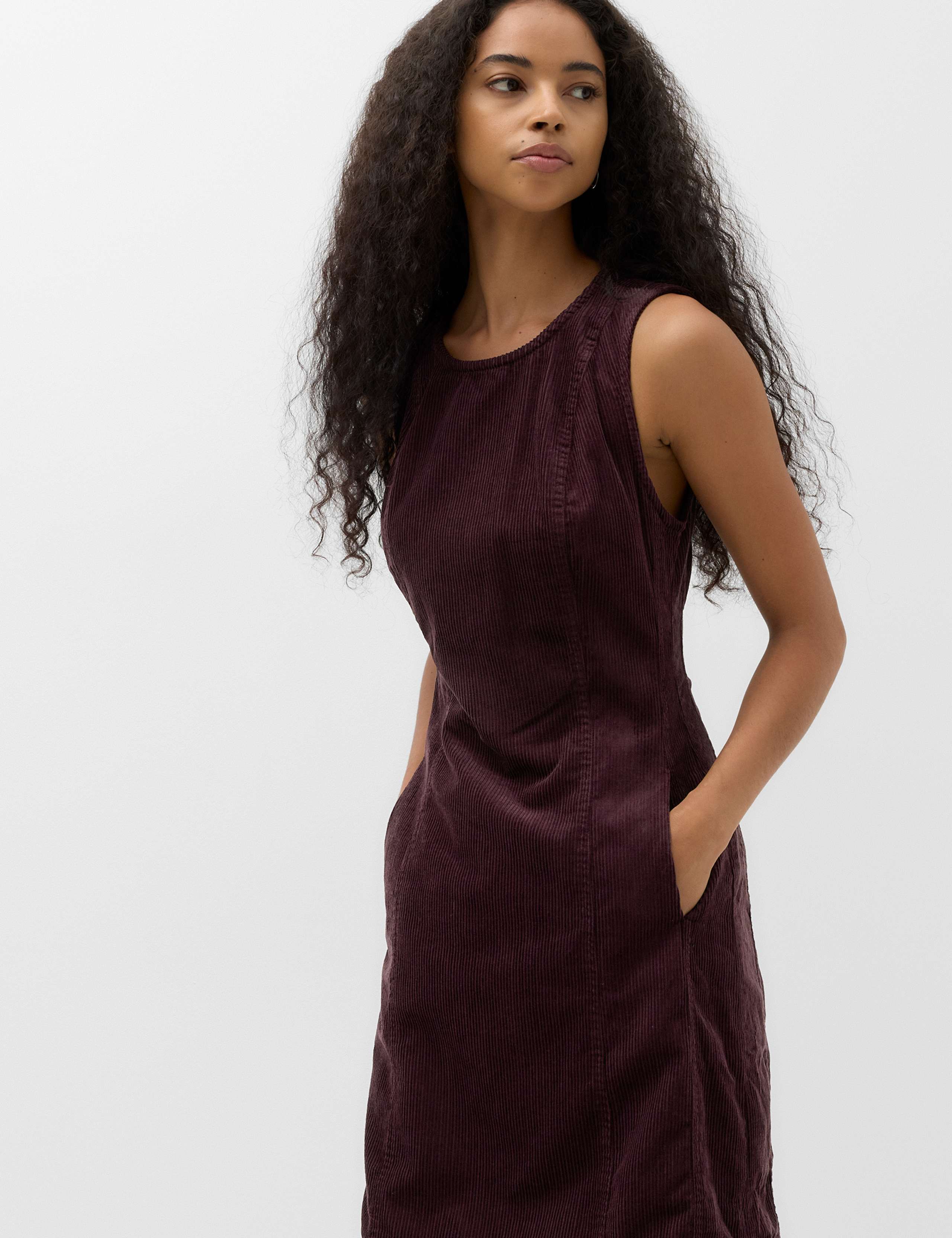 Cord Mini Shift Dress
