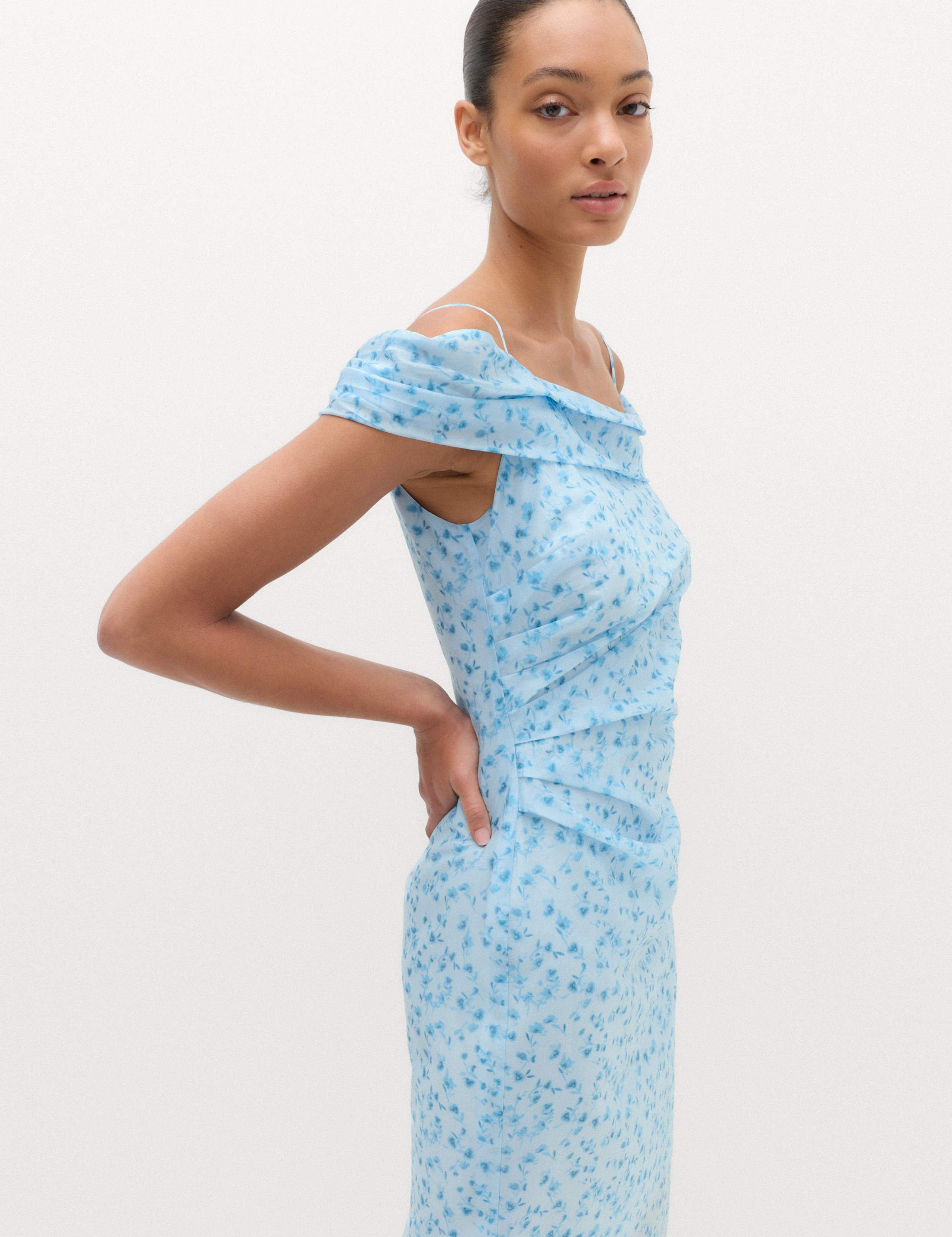 Lyocell Rich Floral Midi Dress