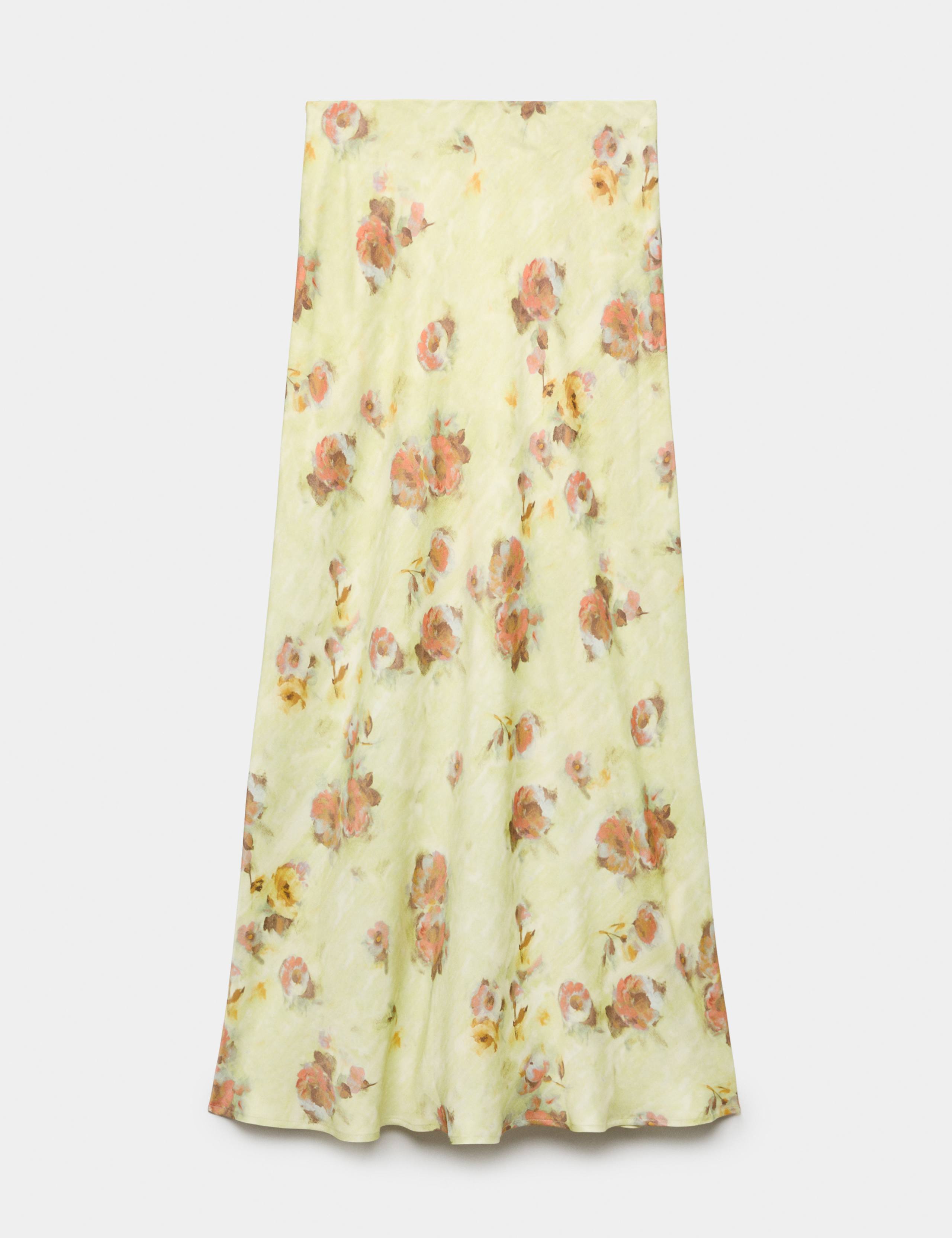 Floral Maxi A-Line Skirt