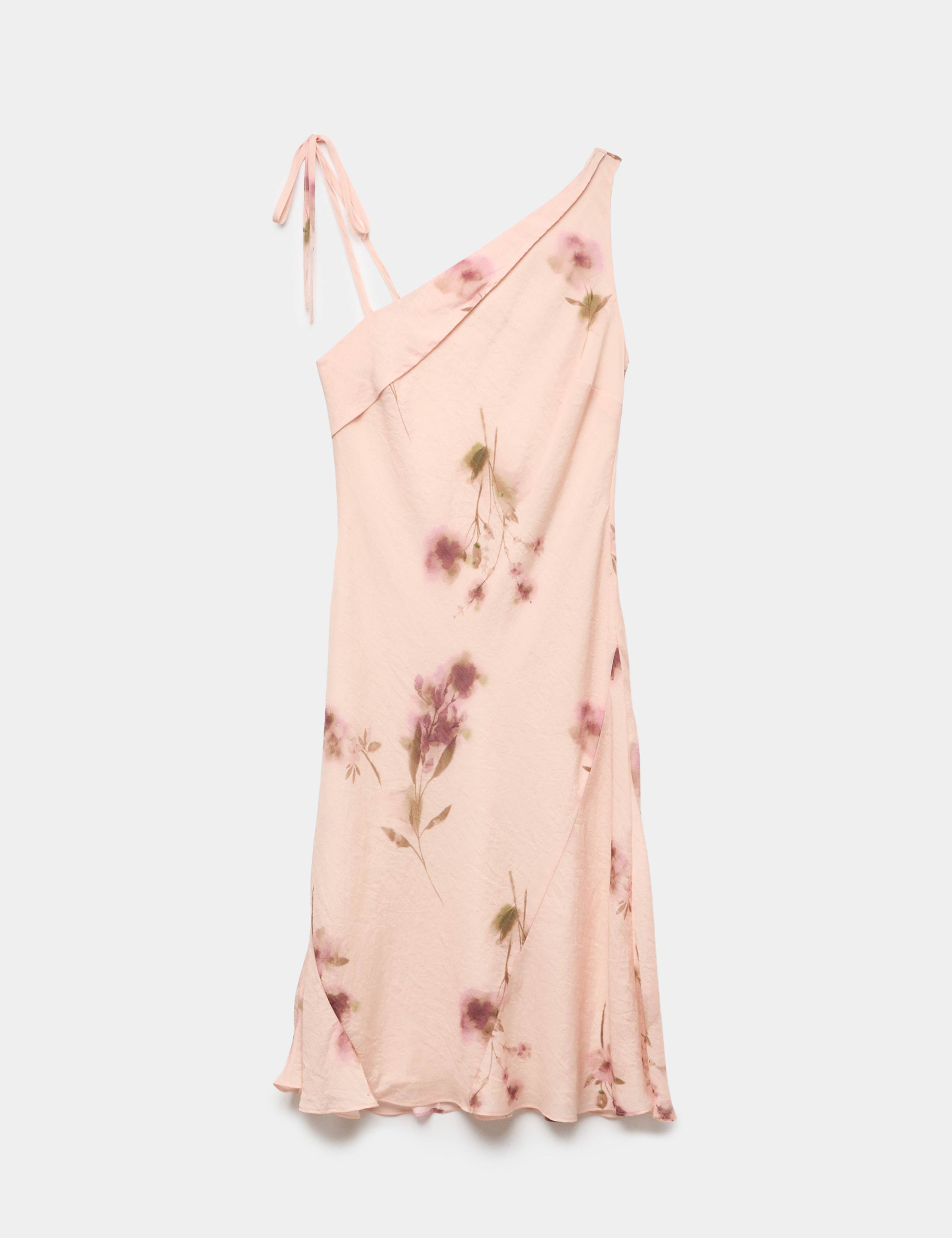 Floral Ruffle Strappy Asymmetric Cami Dress