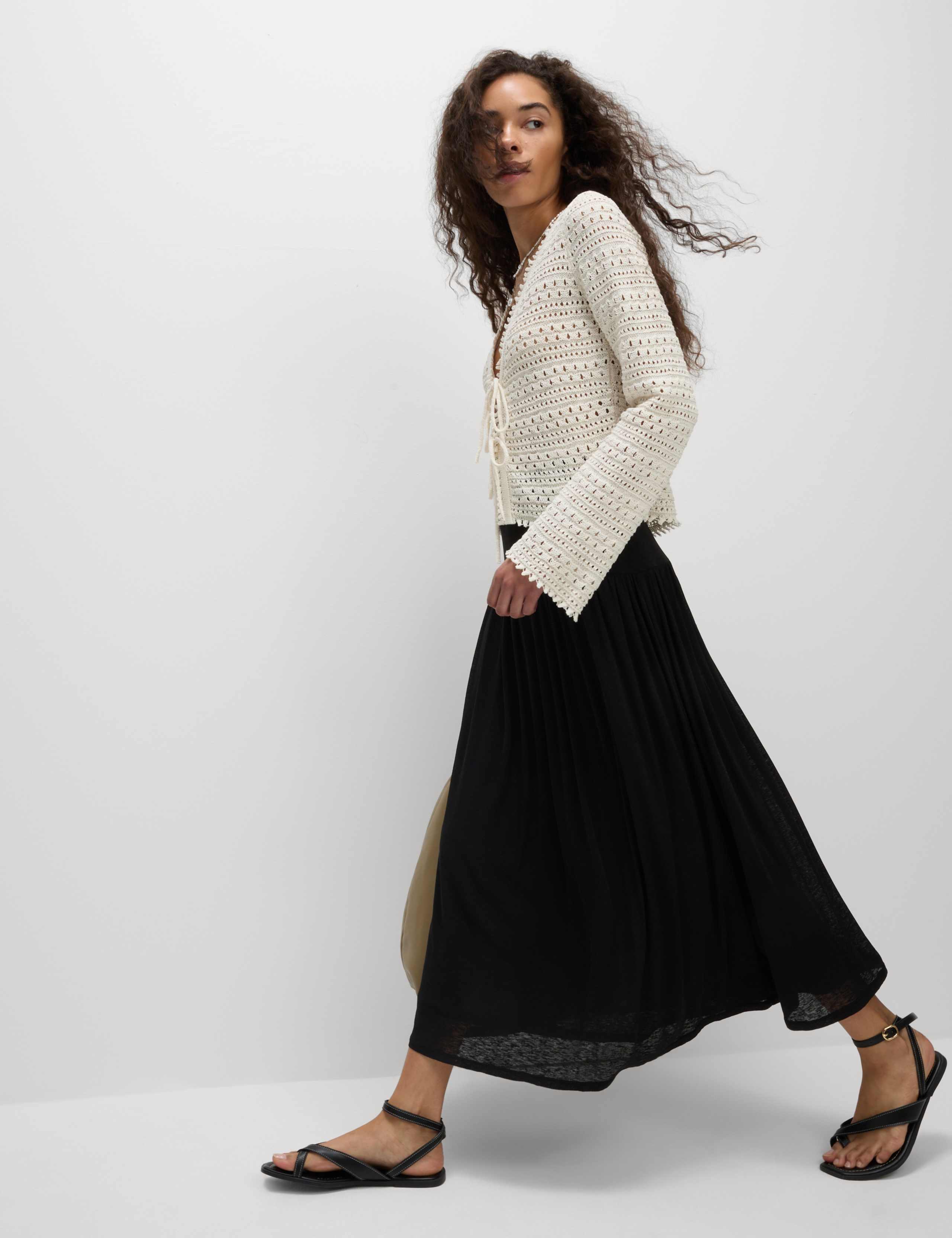 Mesh Midi Circle Skirt