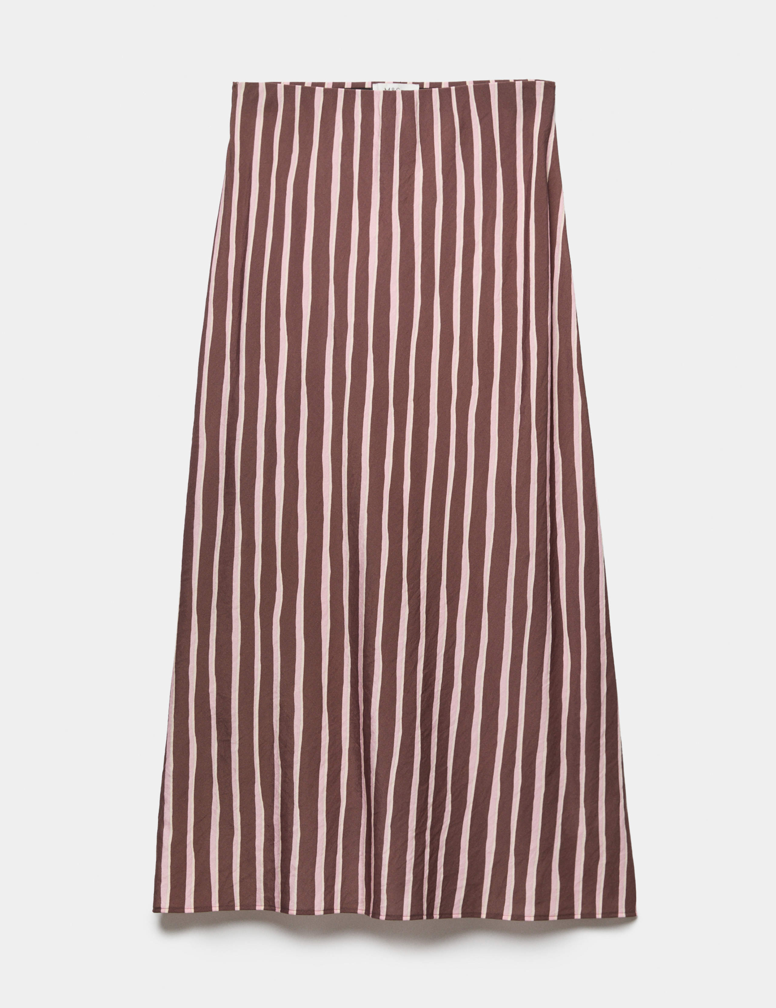 Striped Midi Straight Column Skirt